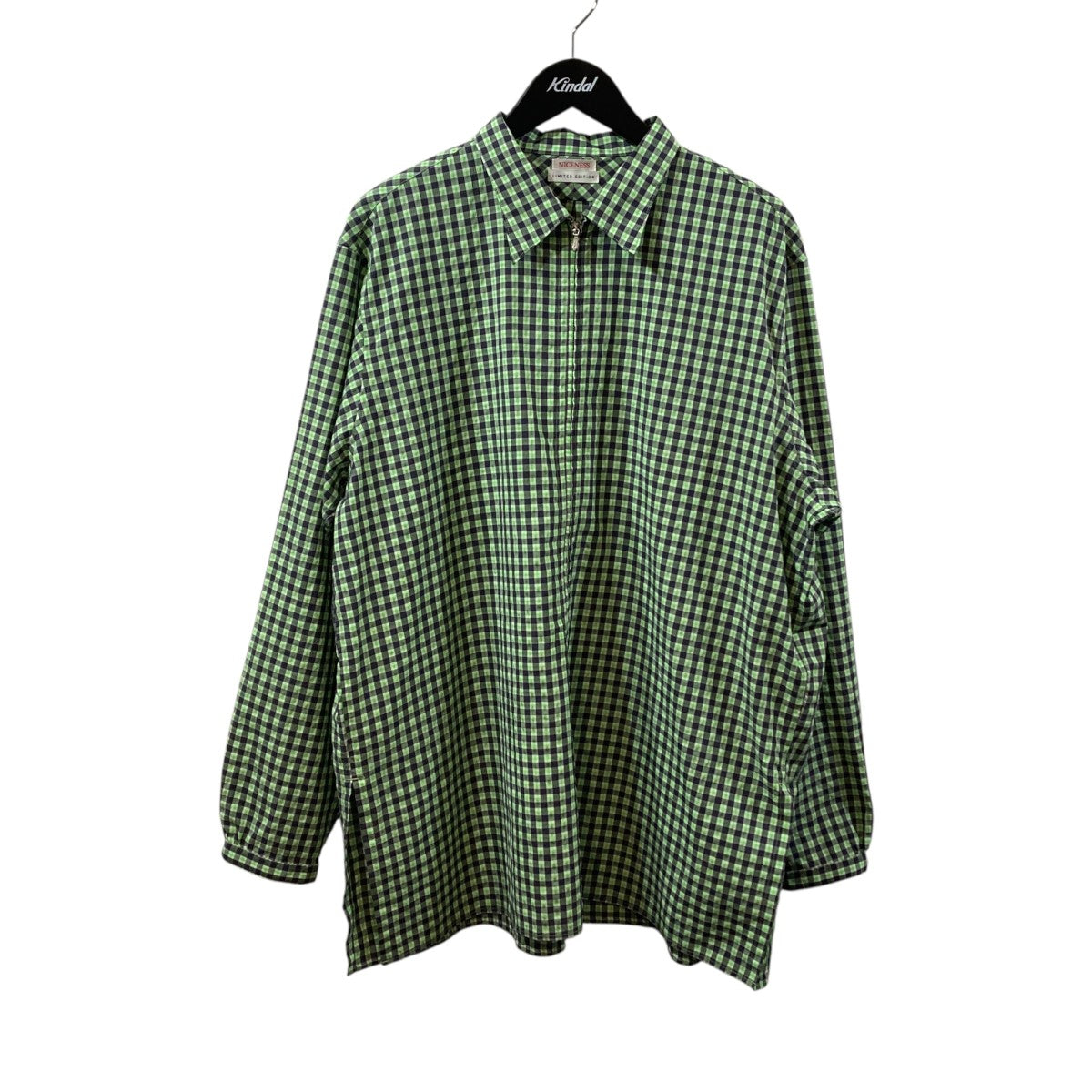 G．LUCA DEADSTOCK CHECK LONG ZIP PULLOVER SHIRTチェックプルオーバーシャツNN-2902Y16