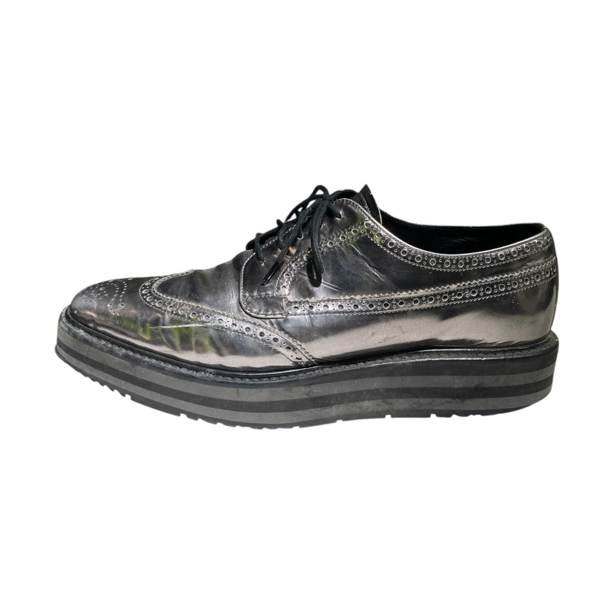 PRADA(プラダ) レザーシューズ2EG015 2EG015 シルバー サイズ 7