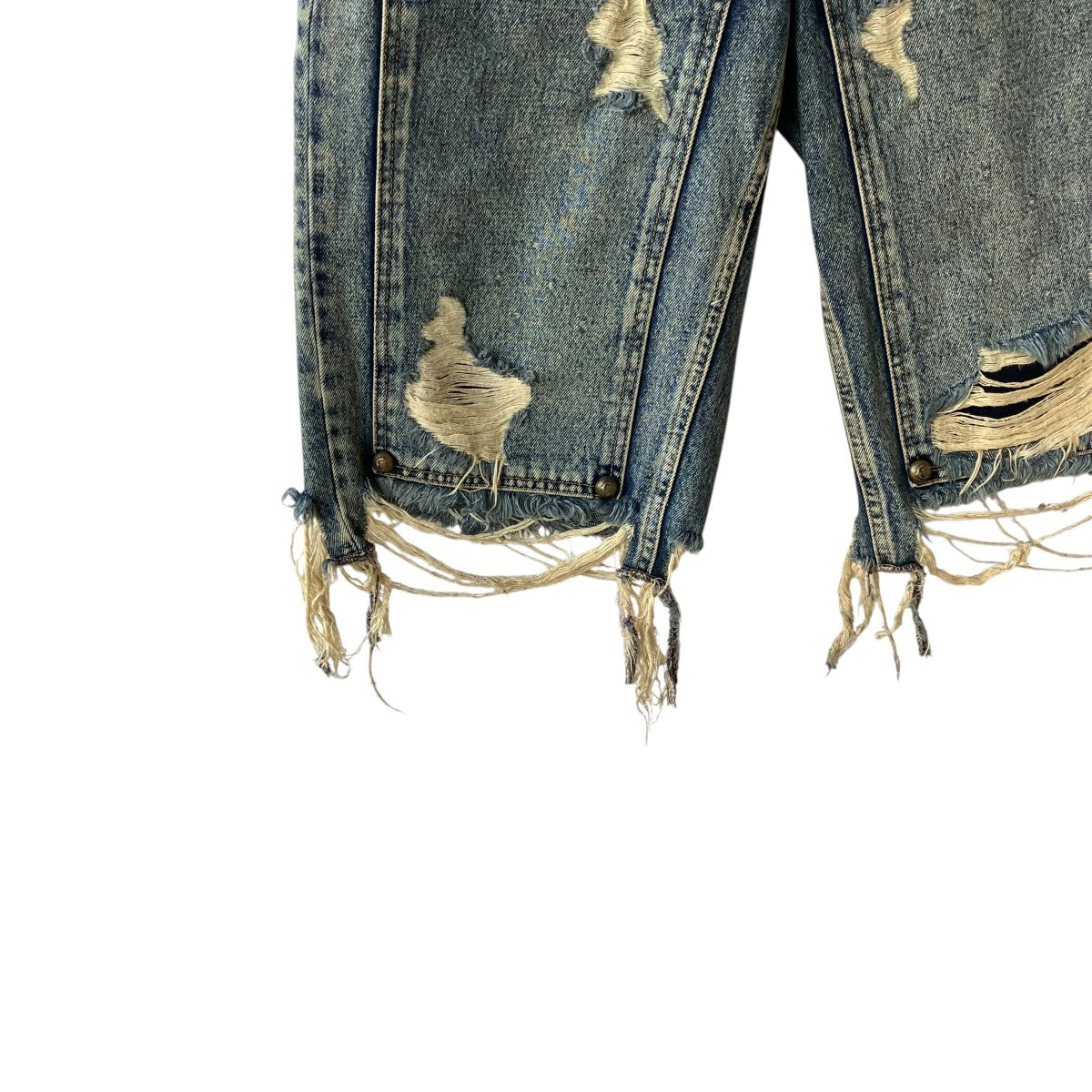 THUG CLUB DOUBLE KNEE DAMAGE SHORTSデニムハーフパンツTC24PT0301 古着・中古-4枚目のアイテム画像