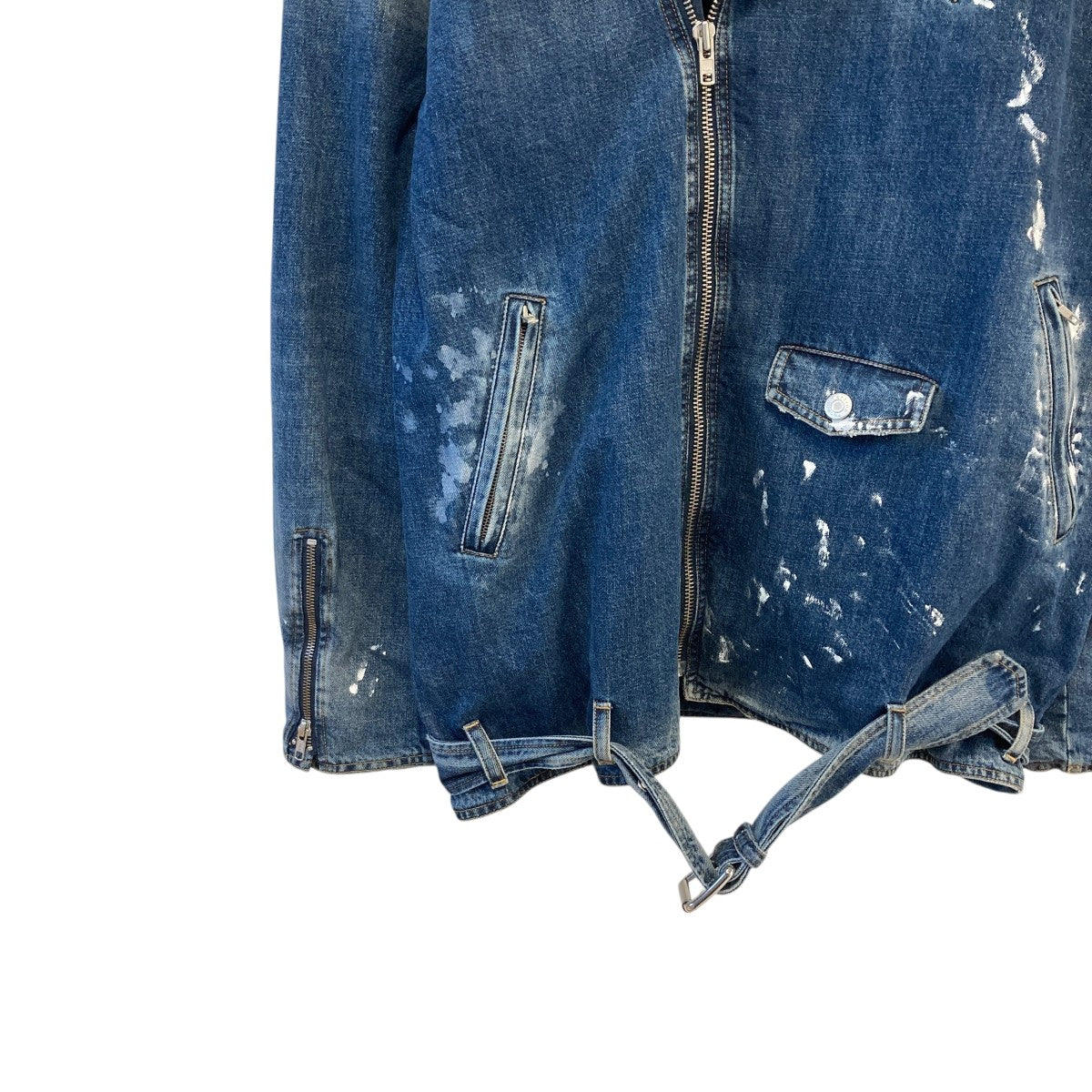 Martine rose 22SSSUPERSIZED BIKER JACKETデニムジャケット 古着・中古-4枚目のアイテム画像