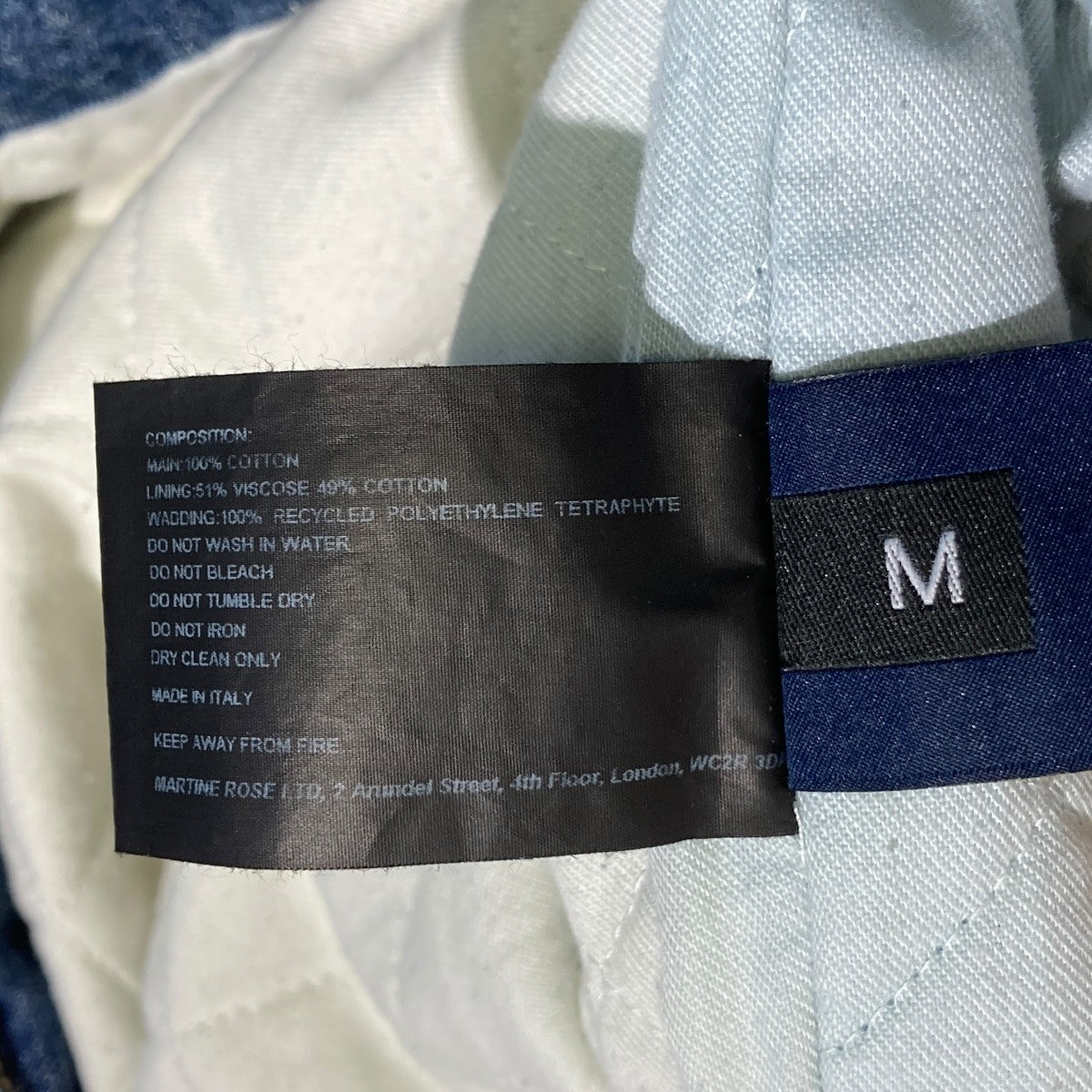 Martine rose 22SSSUPERSIZED BIKER JACKETデニムジャケット 古着・中古-5枚目のアイテム画像