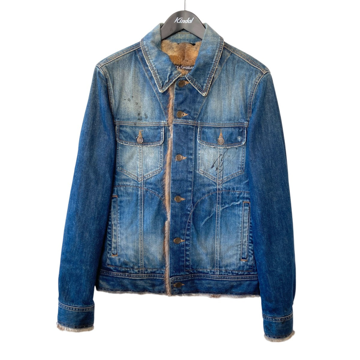 マスクラットファーライナーデニムジャケットG9000Z