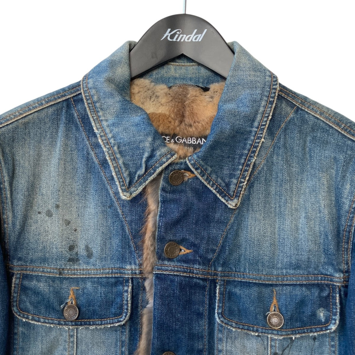 マスクラットファーライナーデニムジャケットG9000Z