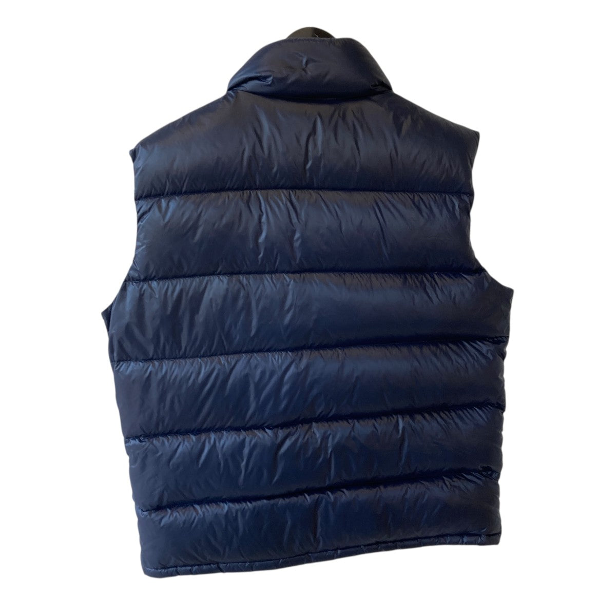 【極美品】近年モデル プラダ ダウンベスト 38 ネイビー 三角ロゴプレート PRADA(プラダ) ロゴプレートダウンベストSGJ282 SGJ282 ネイビー