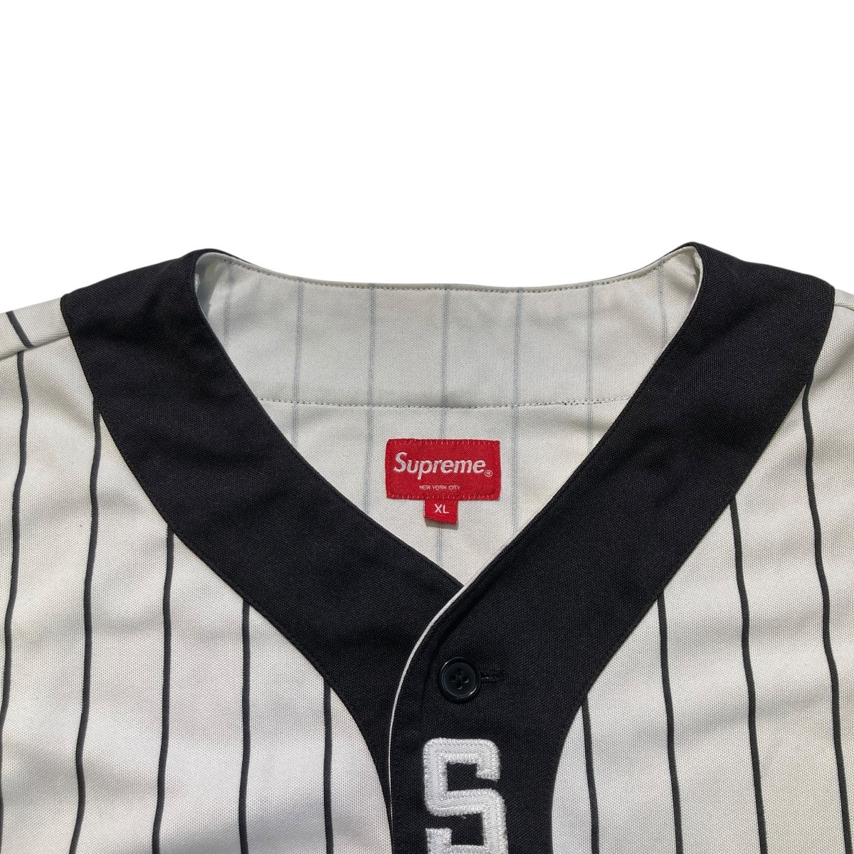 Supreme 18AWVertical Logo Baseballベースボールシャツ 古着・中古-8枚目のアイテム画像