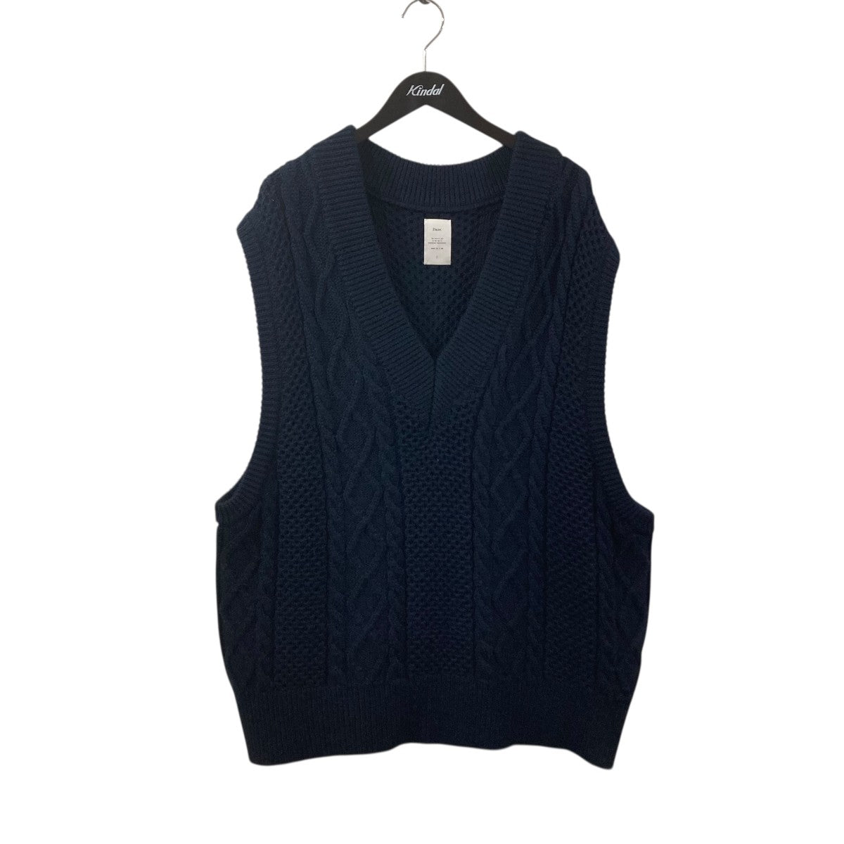 CABLE KNIT OVERSIZED V-NECK VESTVネックニットベストNMKN-19AW-002