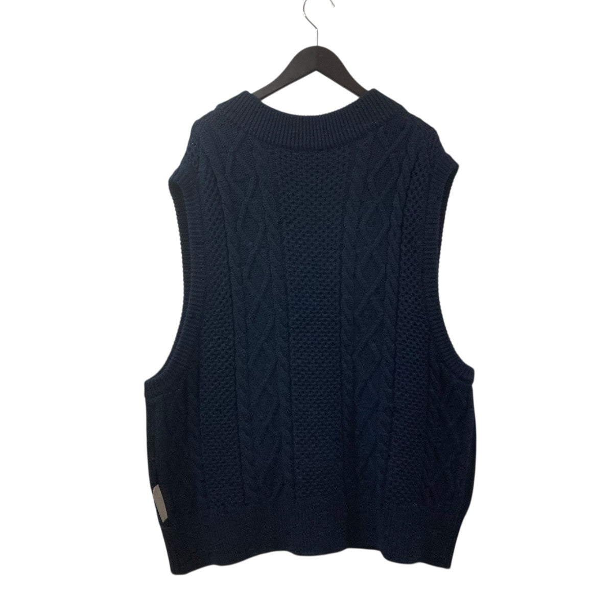 CABLE KNIT OVERSIZED V-NECK VESTVネックニットベストNMKN-19AW-002
