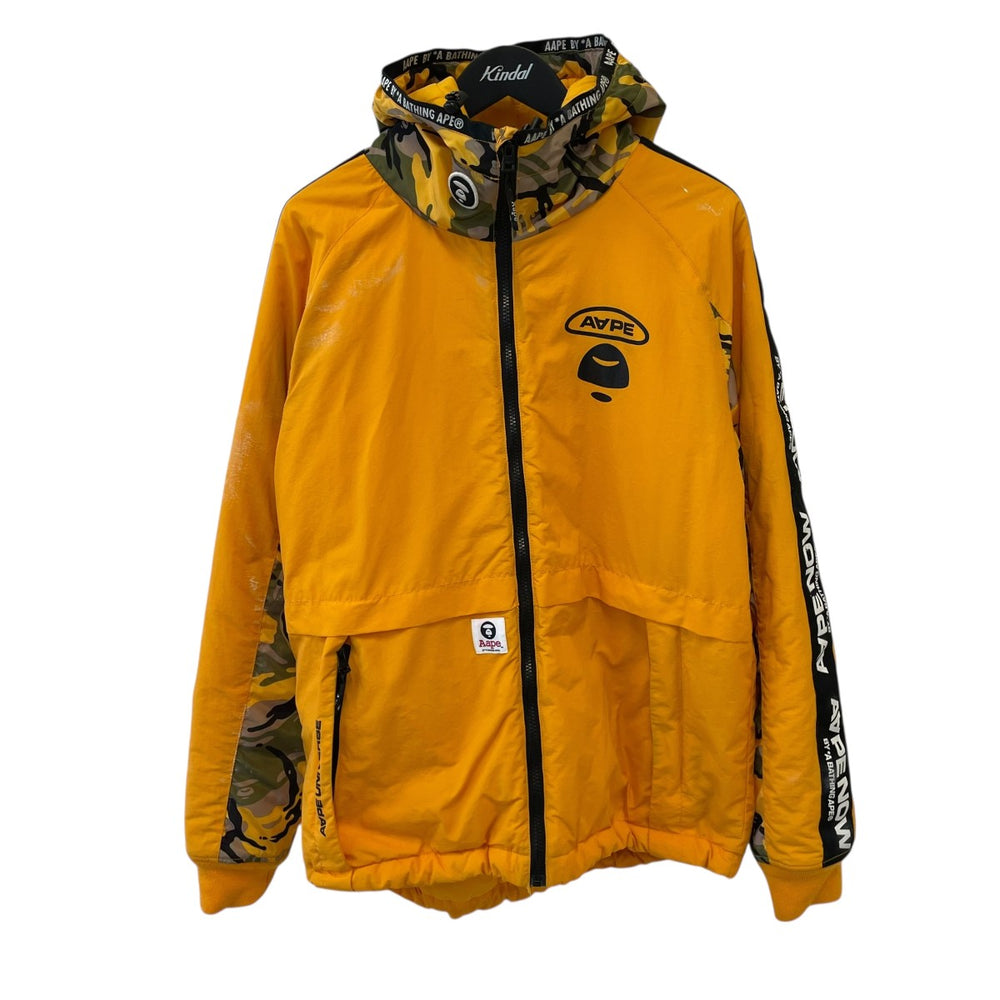 AAPE BY A BATHING APE(エーエイプバイアベイシングエイプ) Logo-print shell jacket中綿ジャケット ...