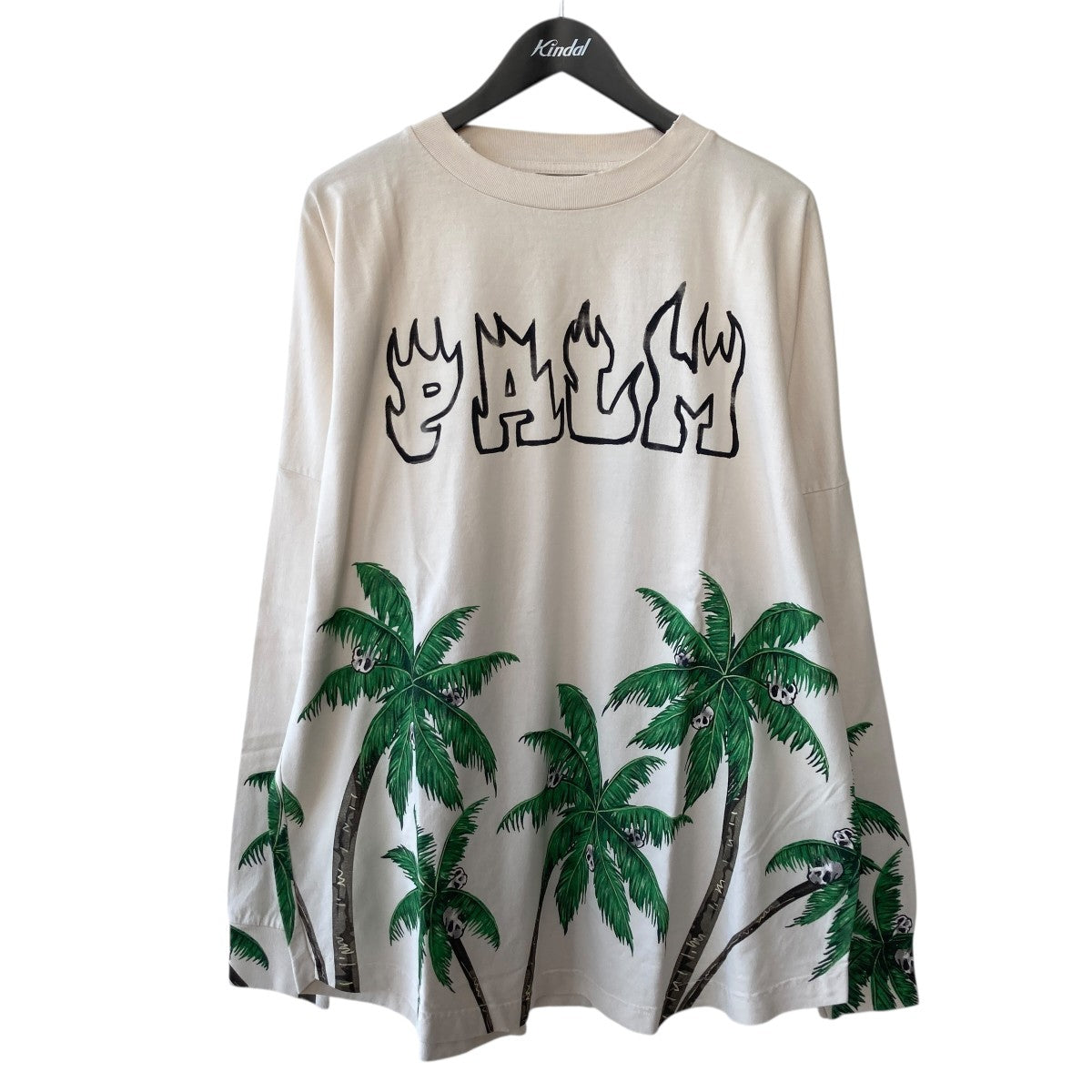 Palm Angels 23AWSkull Printed Crewneck T-ShirtロングカットソーPMAB001S23JER002 古着・中古-1枚目のアイテム画像
