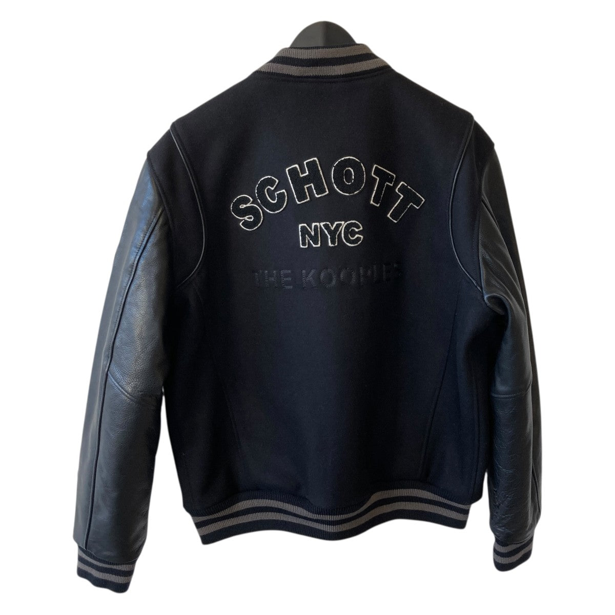 black leather varsity jacket for menスタジャンHCUI31016K