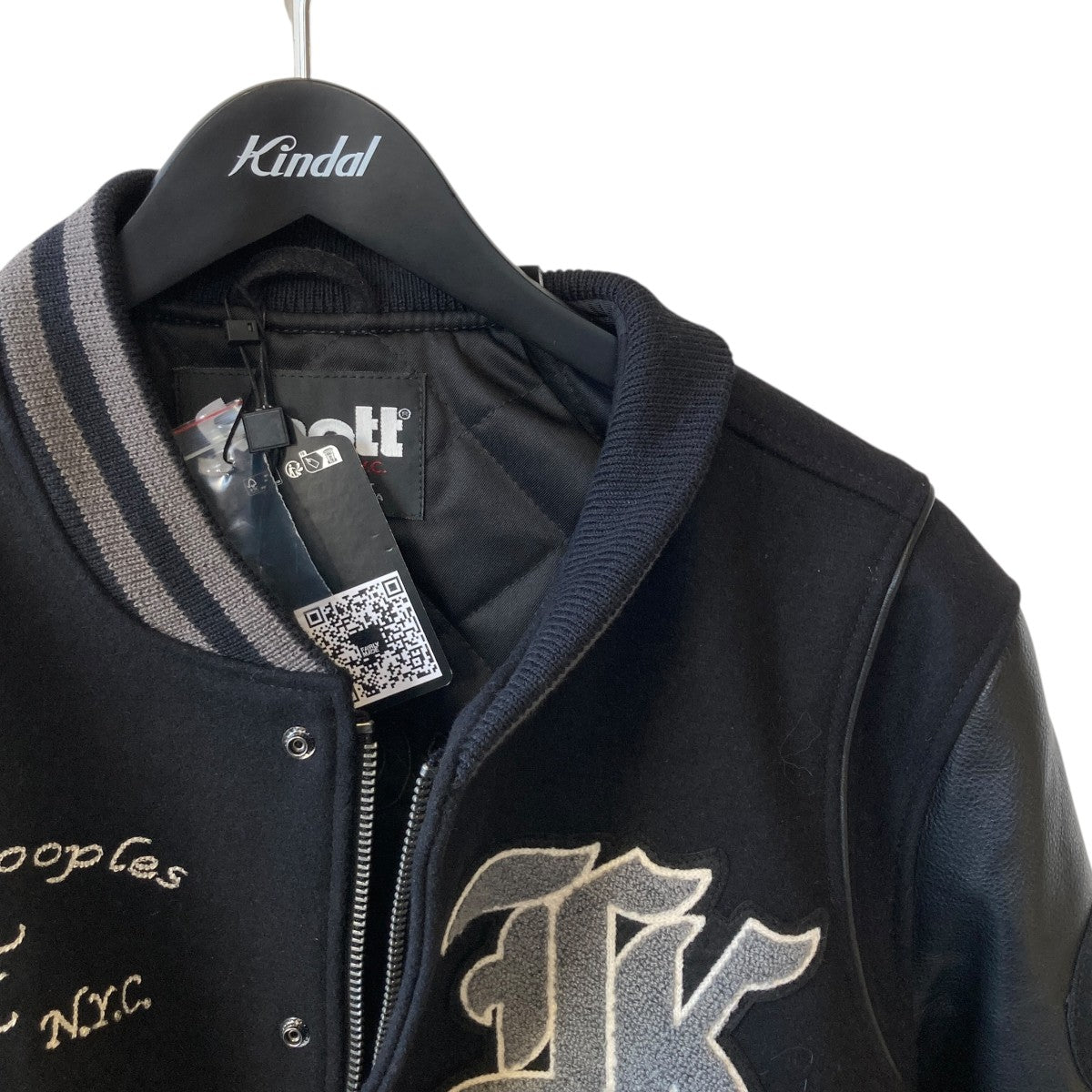 black leather varsity jacket for menスタジャンHCUI31016K