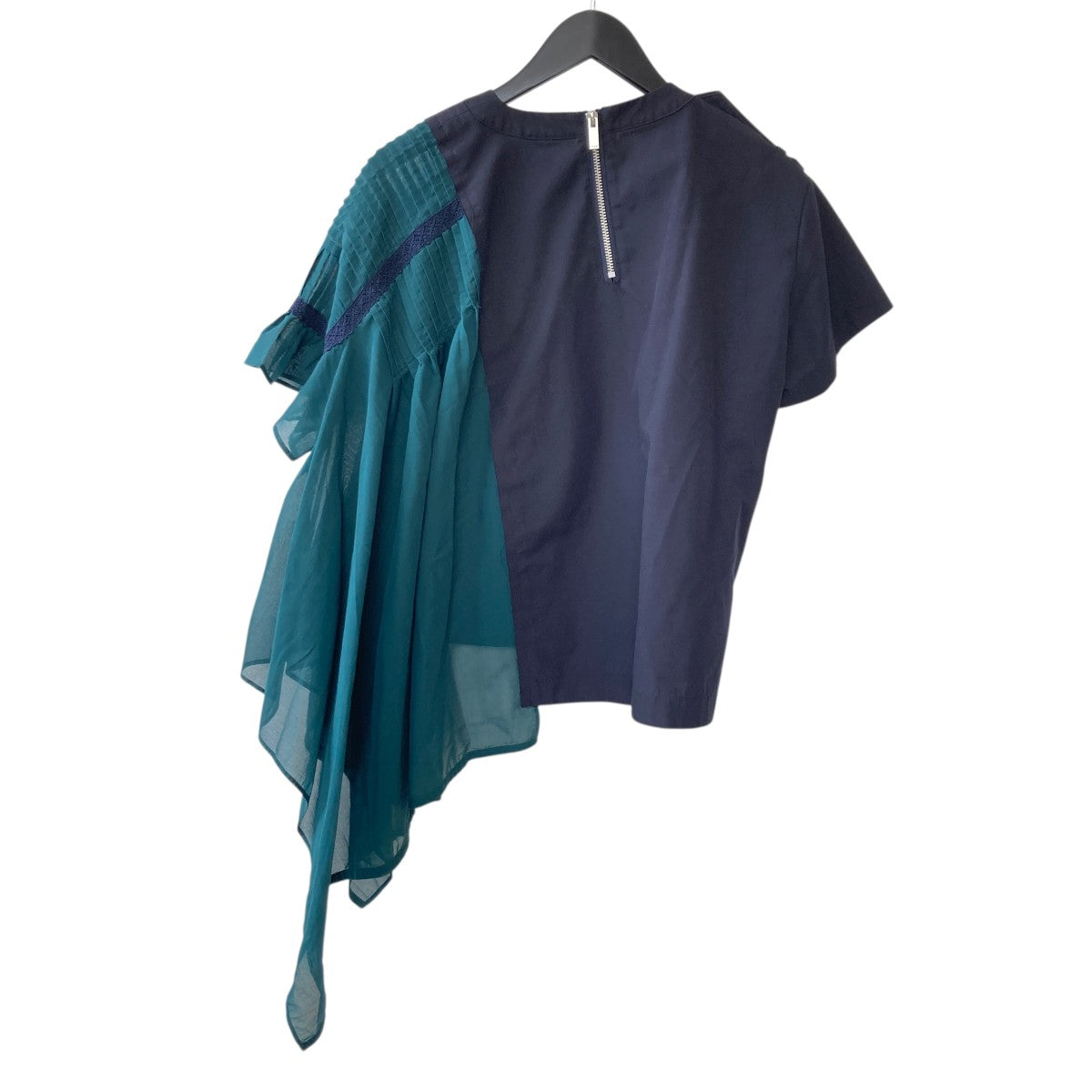 sacai シフォンドッキング アシンメトリーブラウス19-04400 古着・中古-2枚目のアイテム画像
