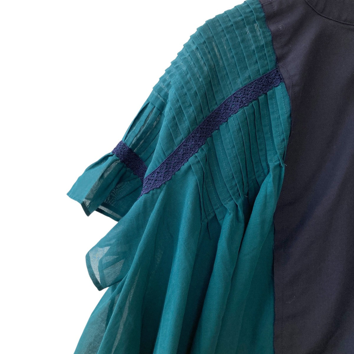 sacai シフォンドッキング アシンメトリーブラウス19-04400 古着・中古-4枚目のアイテム画像