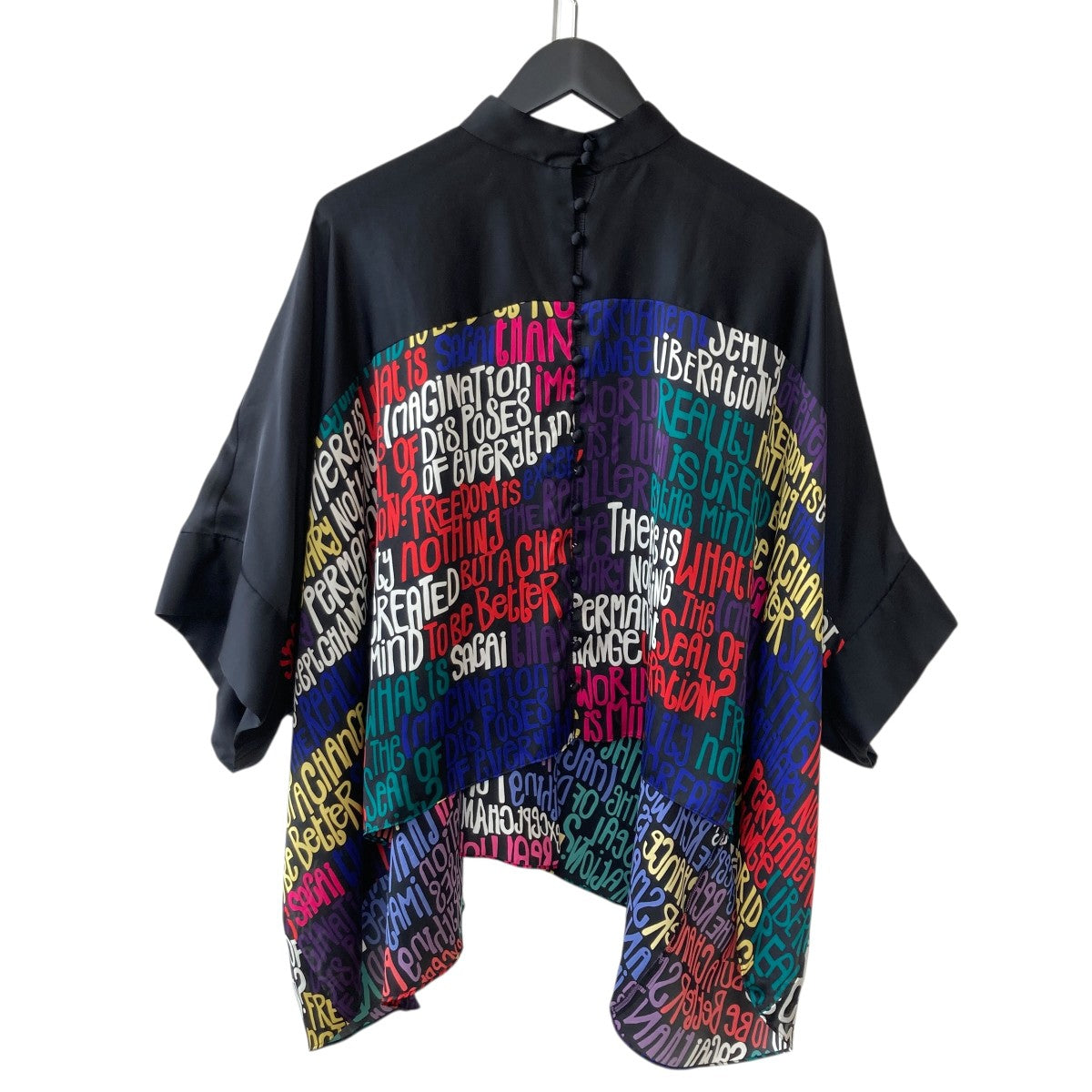 sacai メッセージプリントブラウス21-05814 古着・中古-2枚目のアイテム画像