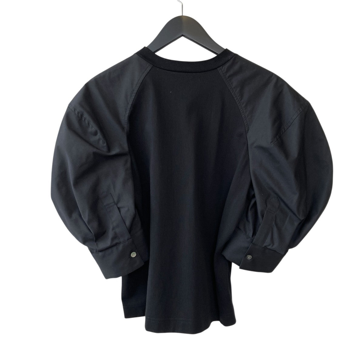 sacai サカイ パフスリーブTシャツ ホワイト 未使用に近い サイズ3 sacai(サカイ) 25SSCotton Poplin x Cotton Jersey T-Shirt