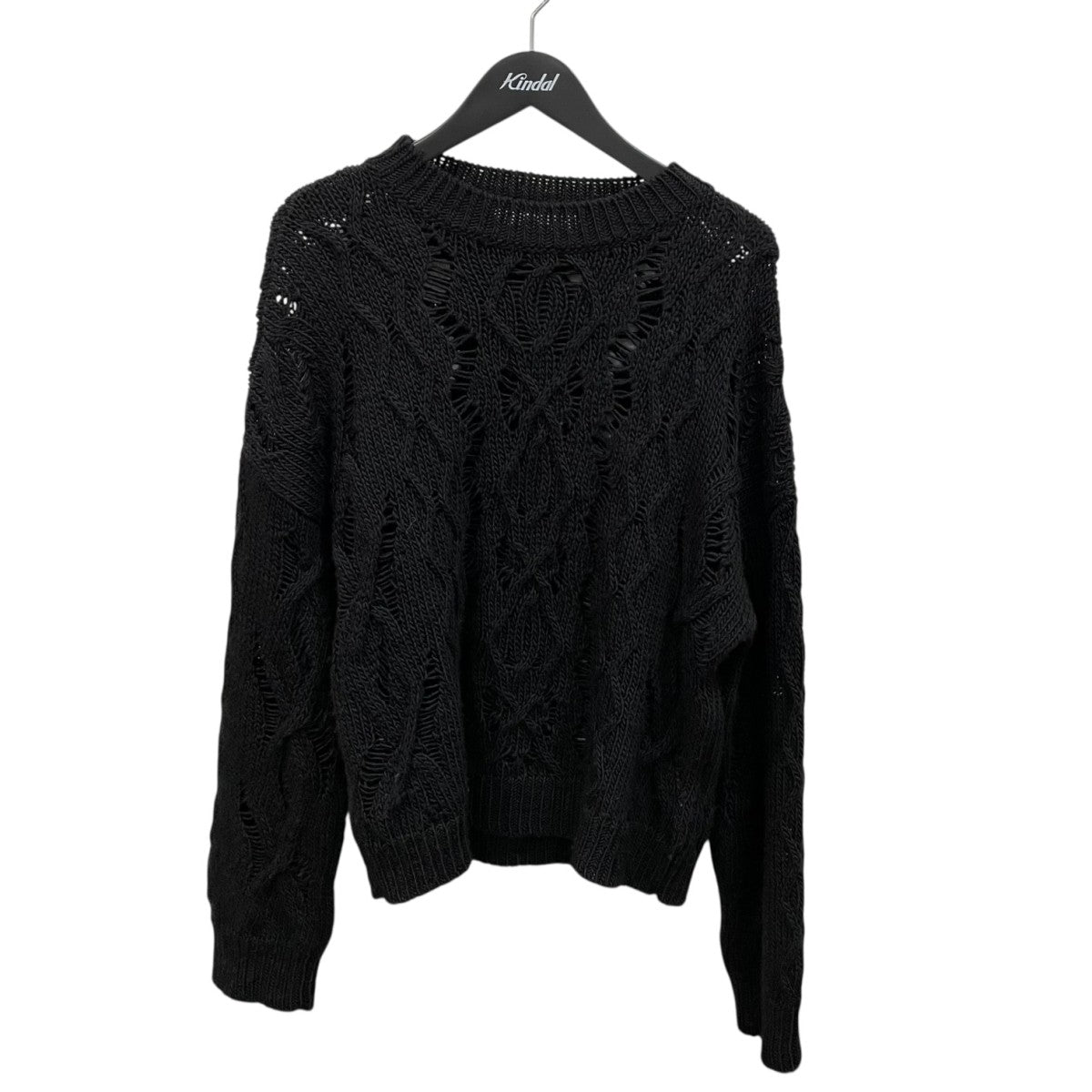 OUR LEGACY CABLE SONAR BLACK JUMPERケーブルニットM4243CB 古着・中古-1枚目のアイテム画像
