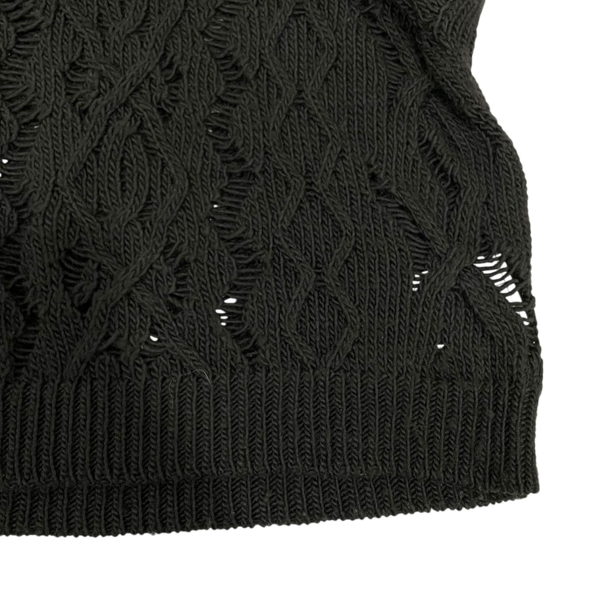 OUR LEGACY CABLE SONAR BLACK JUMPERケーブルニットM4243CB 古着・中古-5枚目のアイテム画像