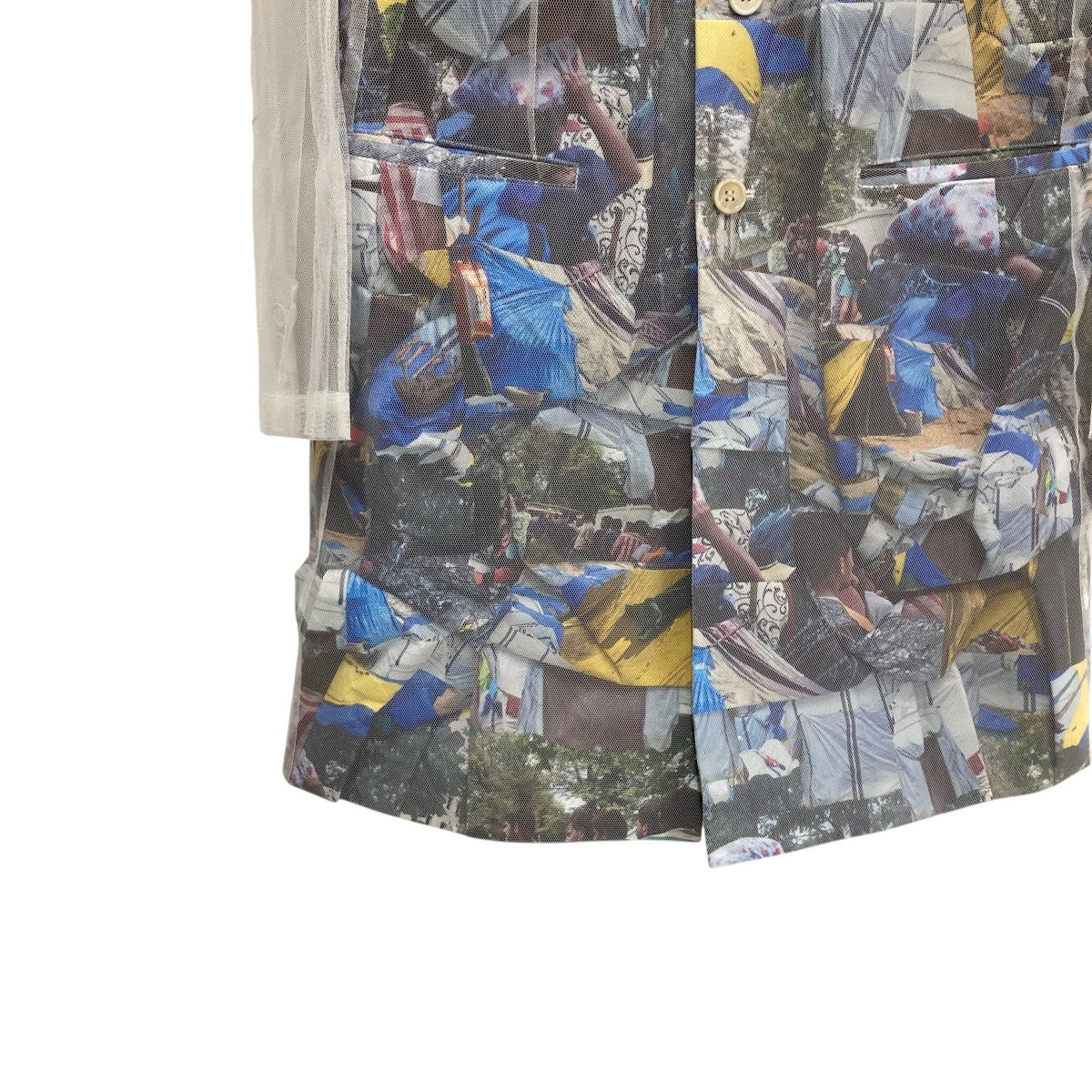 COMME des GARCONS 25SSLayered Mesh Print JacketシアージャケットGO-J038 古着・中古-4枚目のアイテム画像