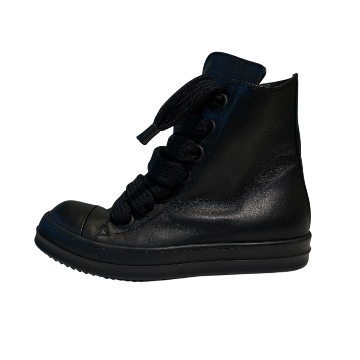 RICK OWENS ハイカットスニーカー ブラック RICK OWENS(リックオウエンス) Jumbo laceハイカットスニーカー
