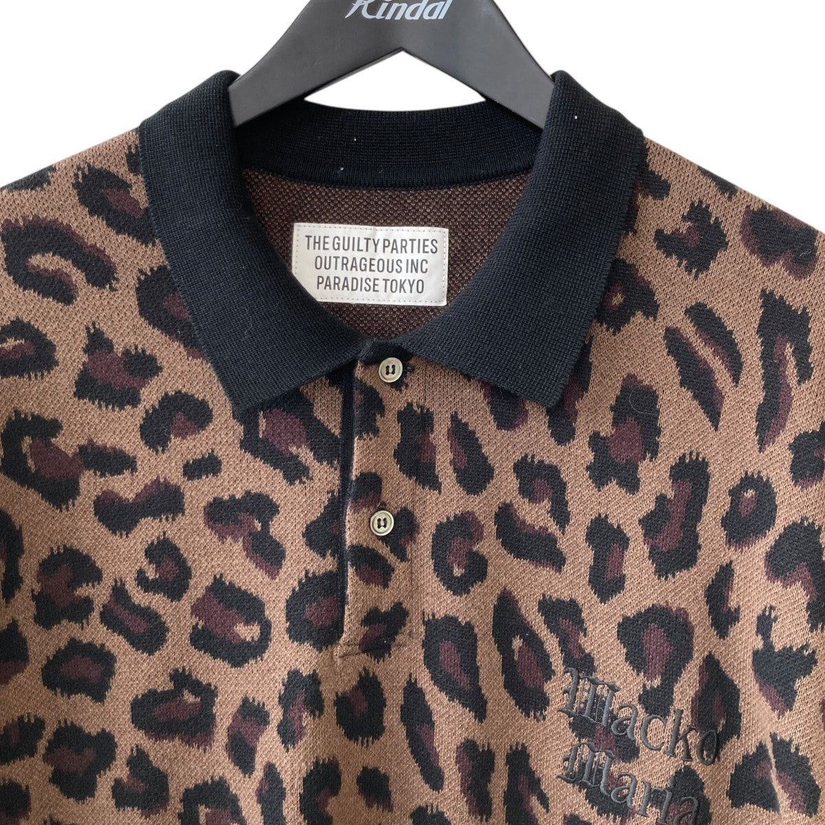 WACKO MARIA 23SSLEOPARD KNIT JACQUARD SHIRT総柄半袖ニットトップス 古着・中古-3枚目のアイテム画像