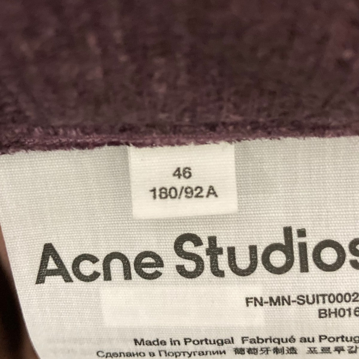 ACNE STUDIOS Single-breasted corduroy jacket2BジャケットFN-MN-SUIT000277/bh0166 古着・中古-6枚目のアイテム画像