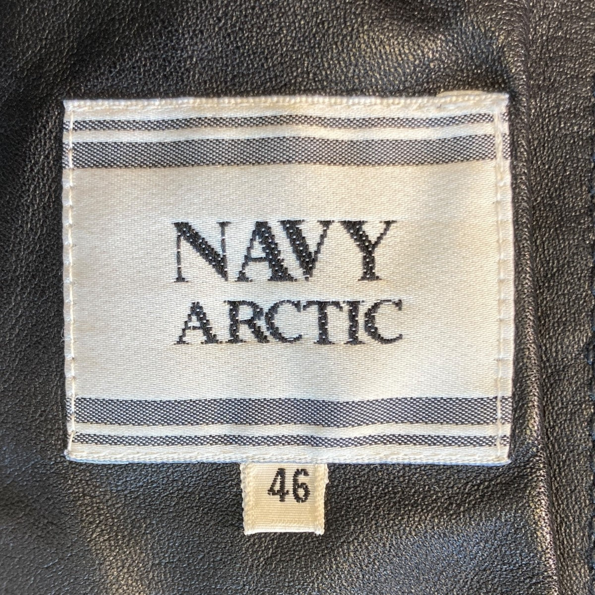 NAVY ARCTIC C．P COMPANYレザーコート330001 古着・中古-6枚目のアイテム画像