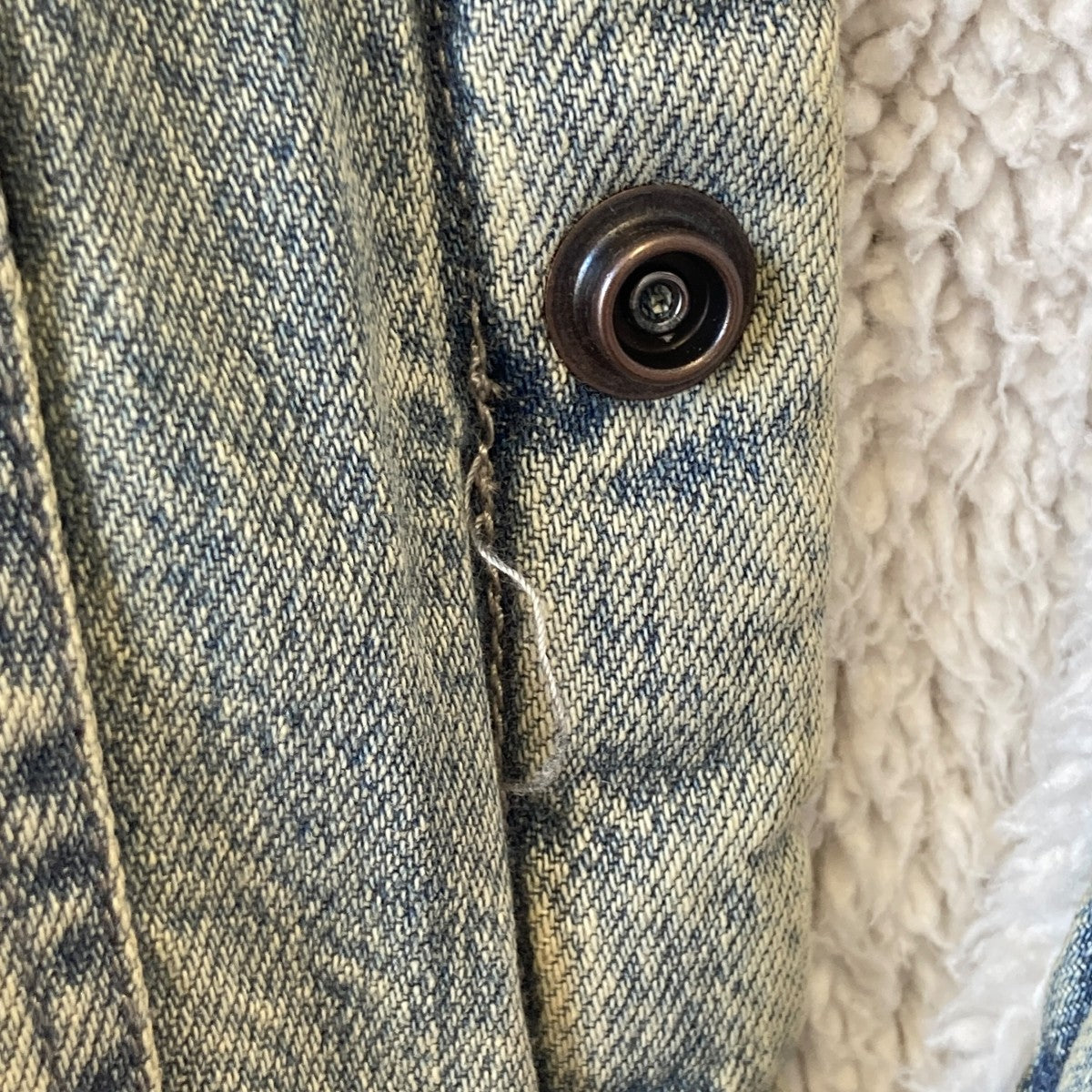 24AWFaux Shearling Lined Work Shirtデニムジャケット
