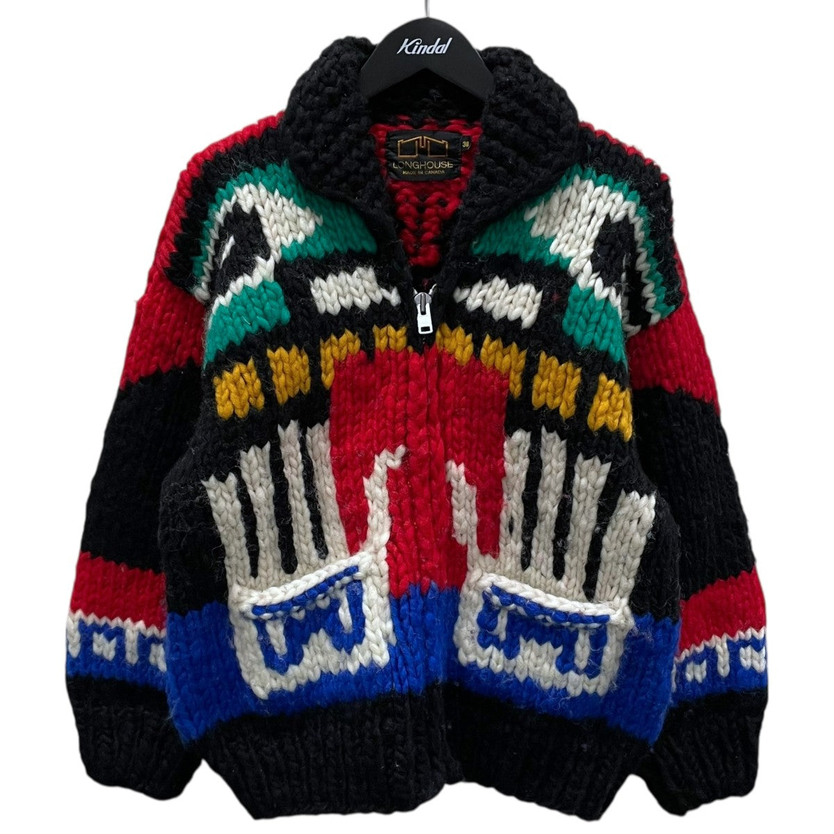 ジップアップカウチンニットジャケット カナダ製