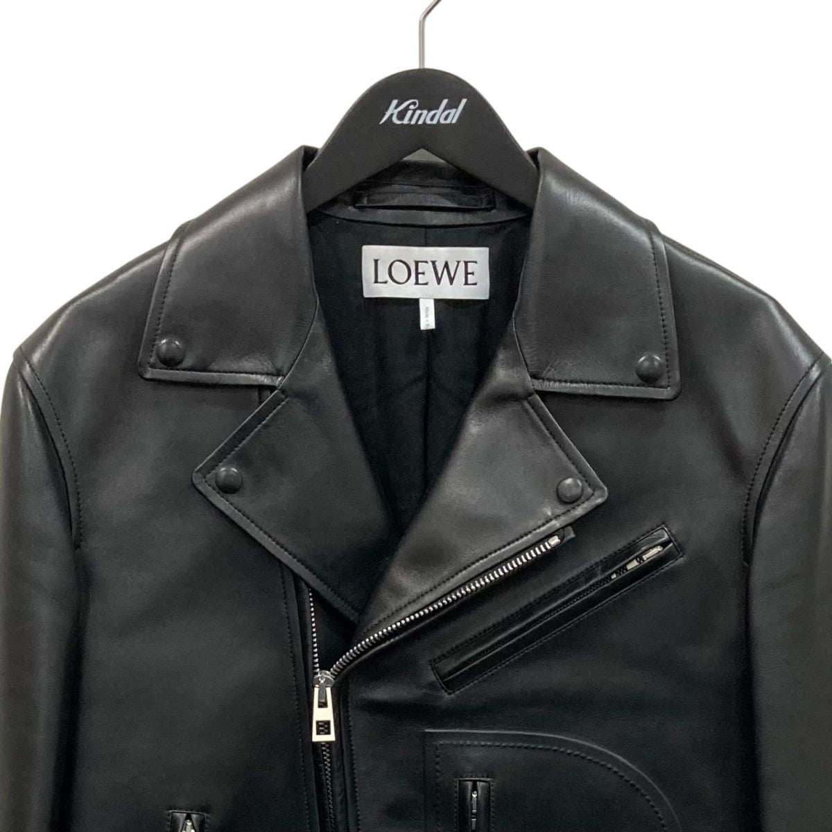 loewe ラムナッパレザー ジャケット 上質》【LOEWE】ラムナッパレザーのベルト付きジャケット (LOEWE