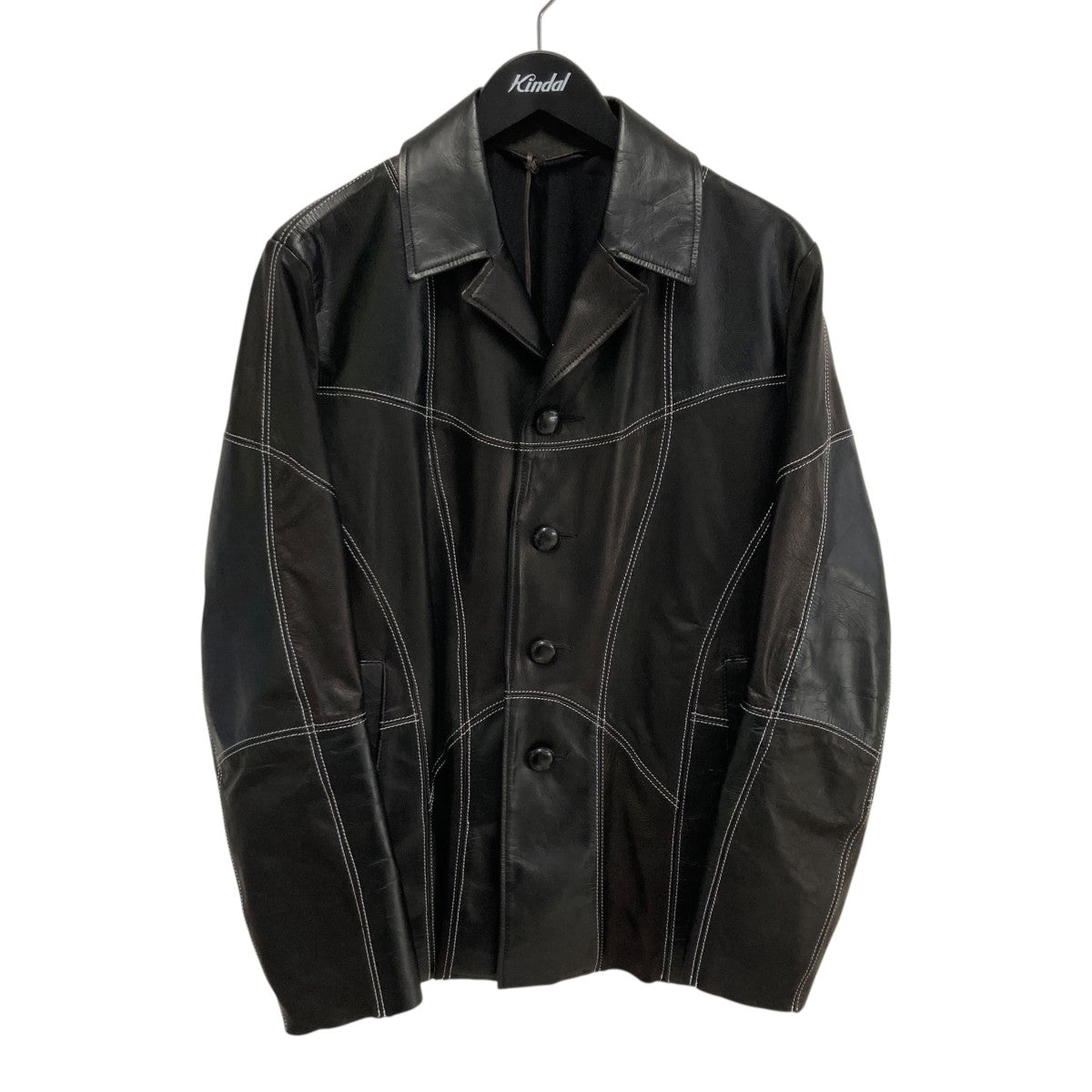 PATCHWORK LEATHER CAR COATレザージャケットNF232J03
