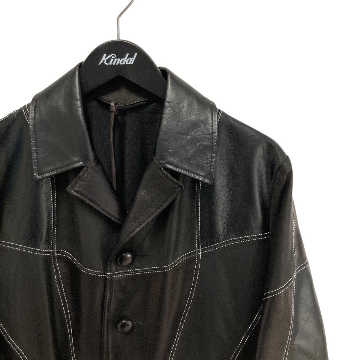 PATCHWORK LEATHER CAR COATレザージャケットNF232J03