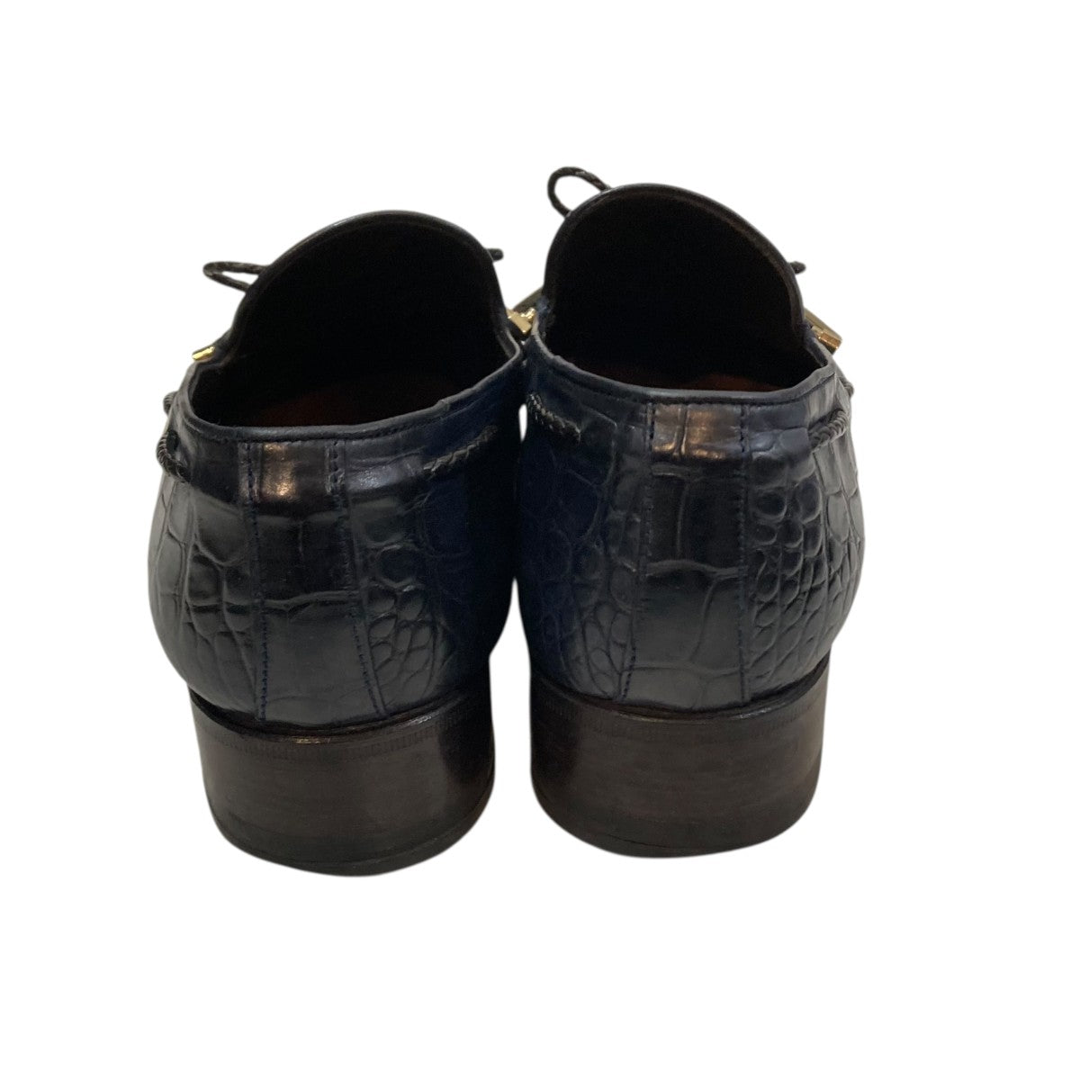 DARK BLUE LOAFER MADE OF LEATHERローファー
