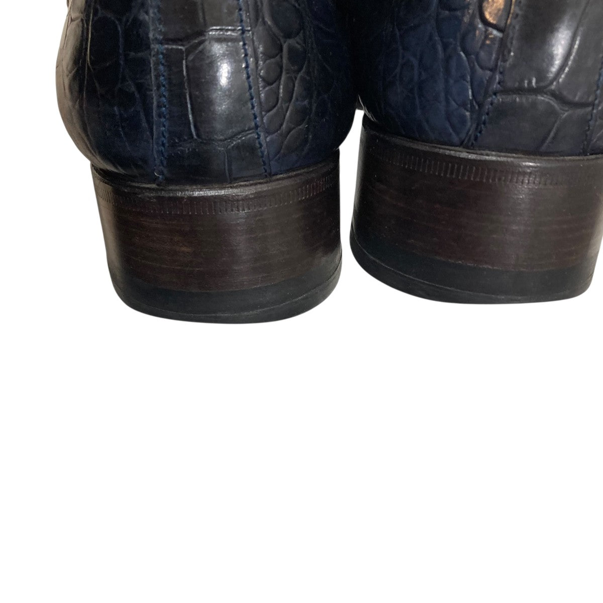 DARK BLUE LOAFER MADE OF LEATHERローファー