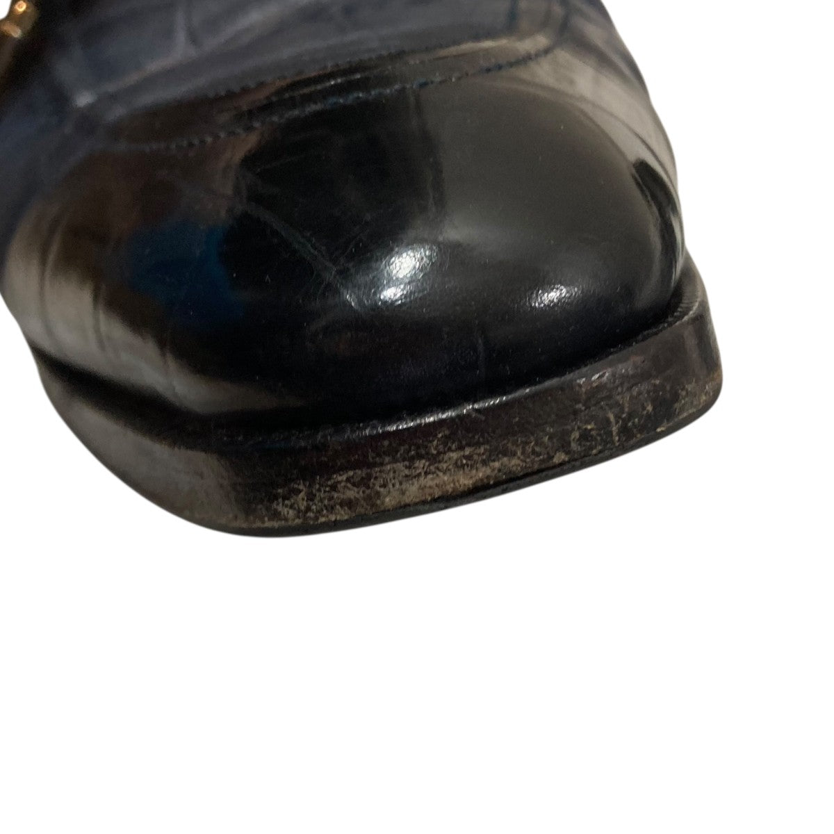 DARK BLUE LOAFER MADE OF LEATHERローファー