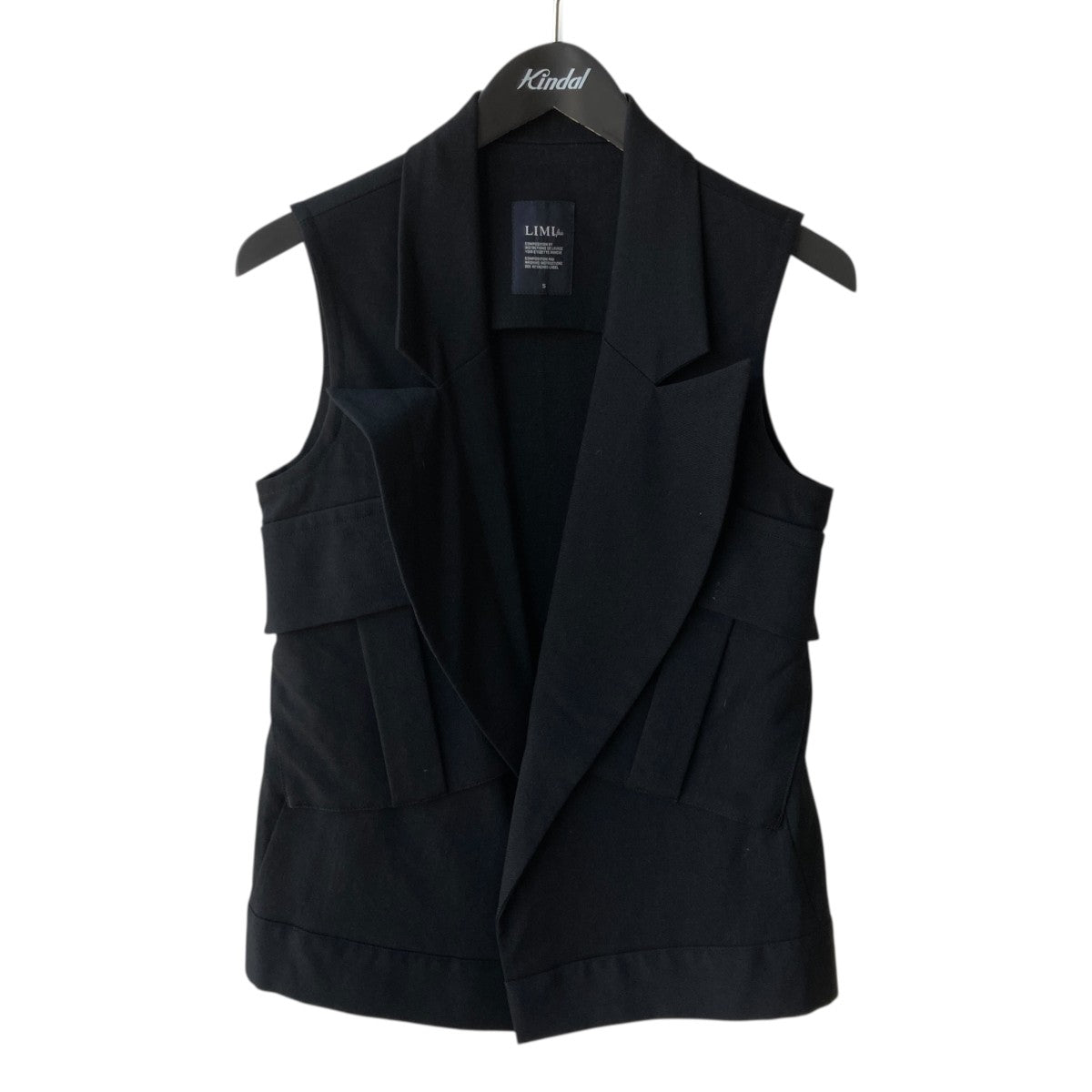 LIMI feu(リミフゥ) ベストLB-Y03-113 LB-Y03-113 ブラック サイズ S