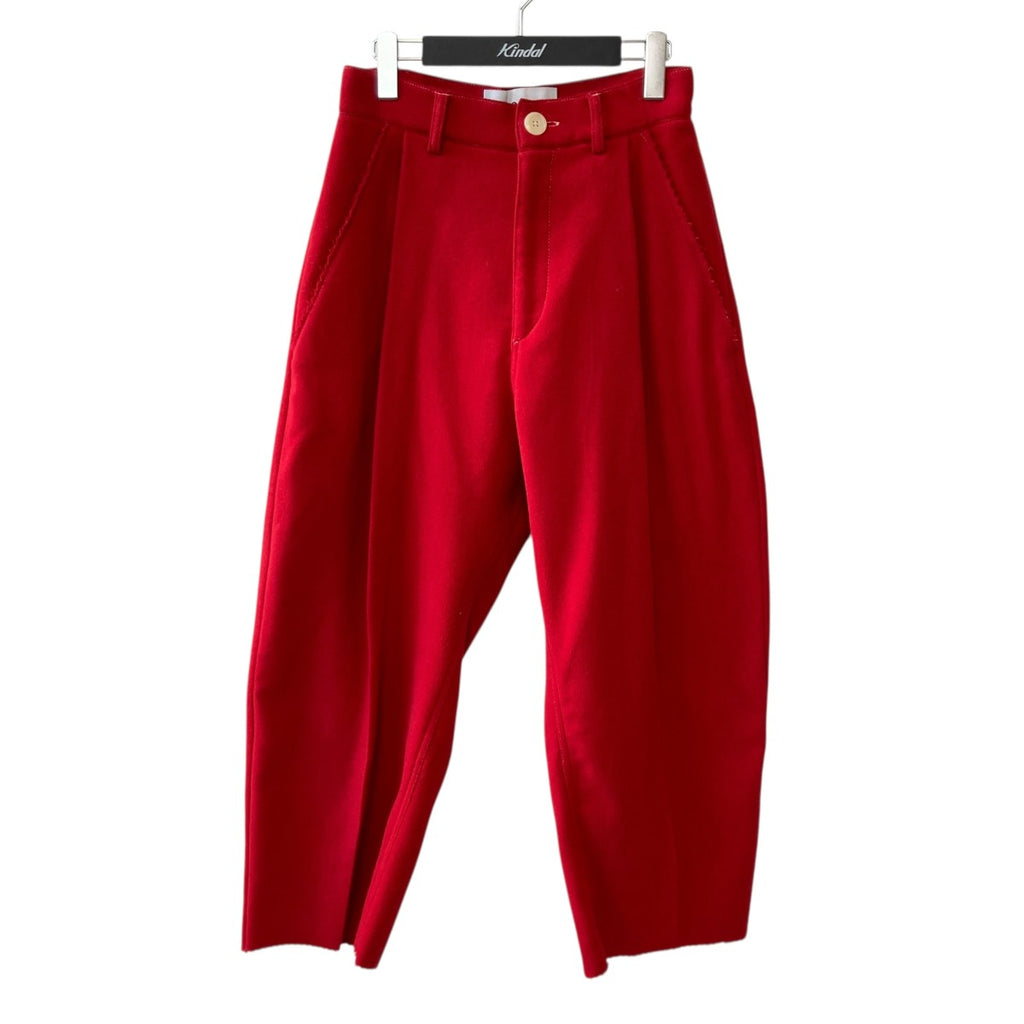 JOONE JOONAM 25AWChopped O-Trouserタック クロップドパンツ レッド 