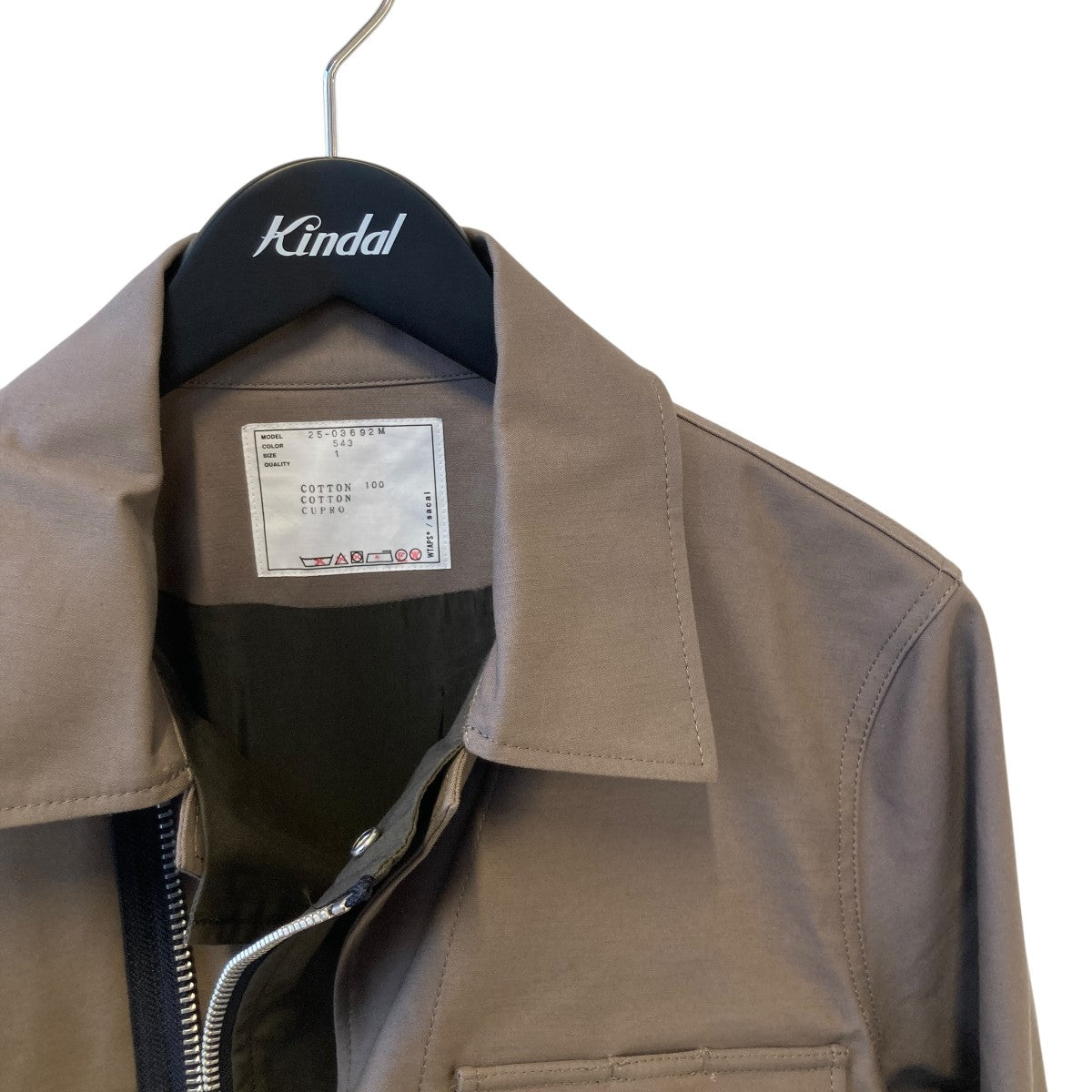 sacai×WTAPS 25SSCotton Back Satin COATモッズコート25-03692M 古着・中古-3枚目のアイテム画像