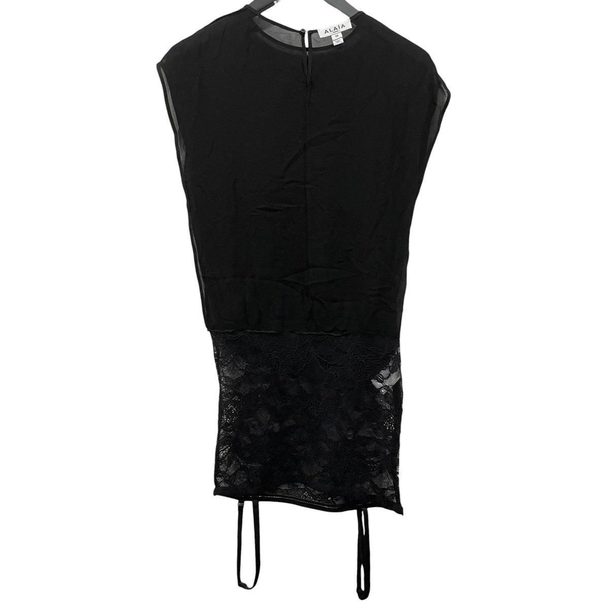 ALAIA Georgette BodysuitボディスーツAA9H0492T666A 古着・中古-3枚目のアイテム画像