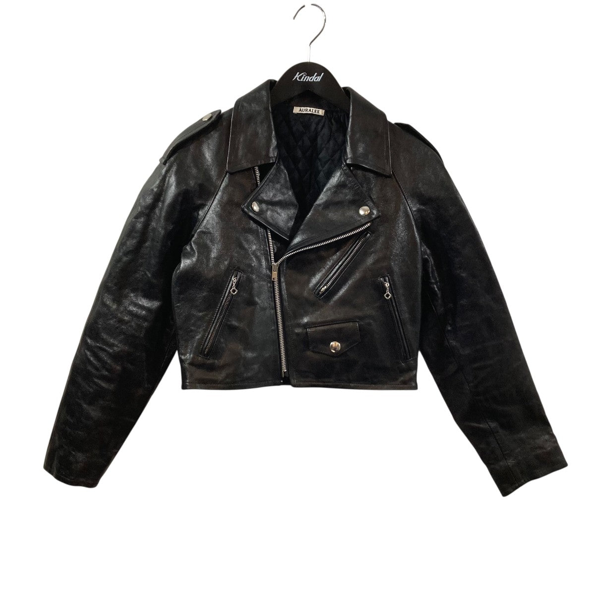 LAMB LEATHER CROPED RIDERS JACKETライダースジャケットA25AB03WX