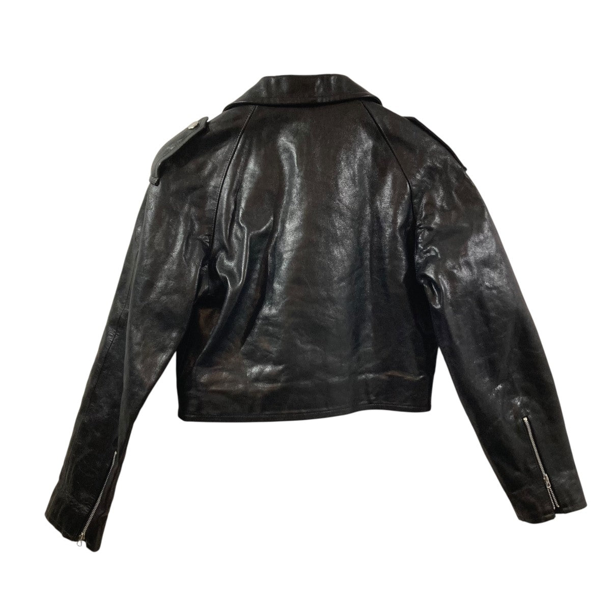 LAMB LEATHER CROPED RIDERS JACKETライダースジャケットA25AB03WX