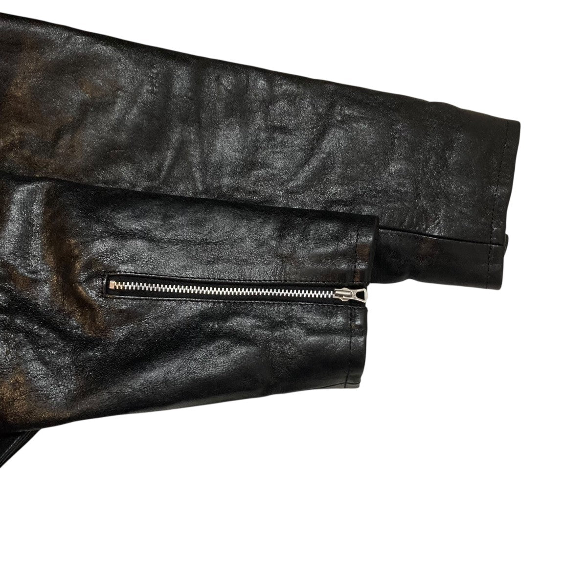 LAMB LEATHER CROPED RIDERS JACKETライダースジャケットA25AB03WX
