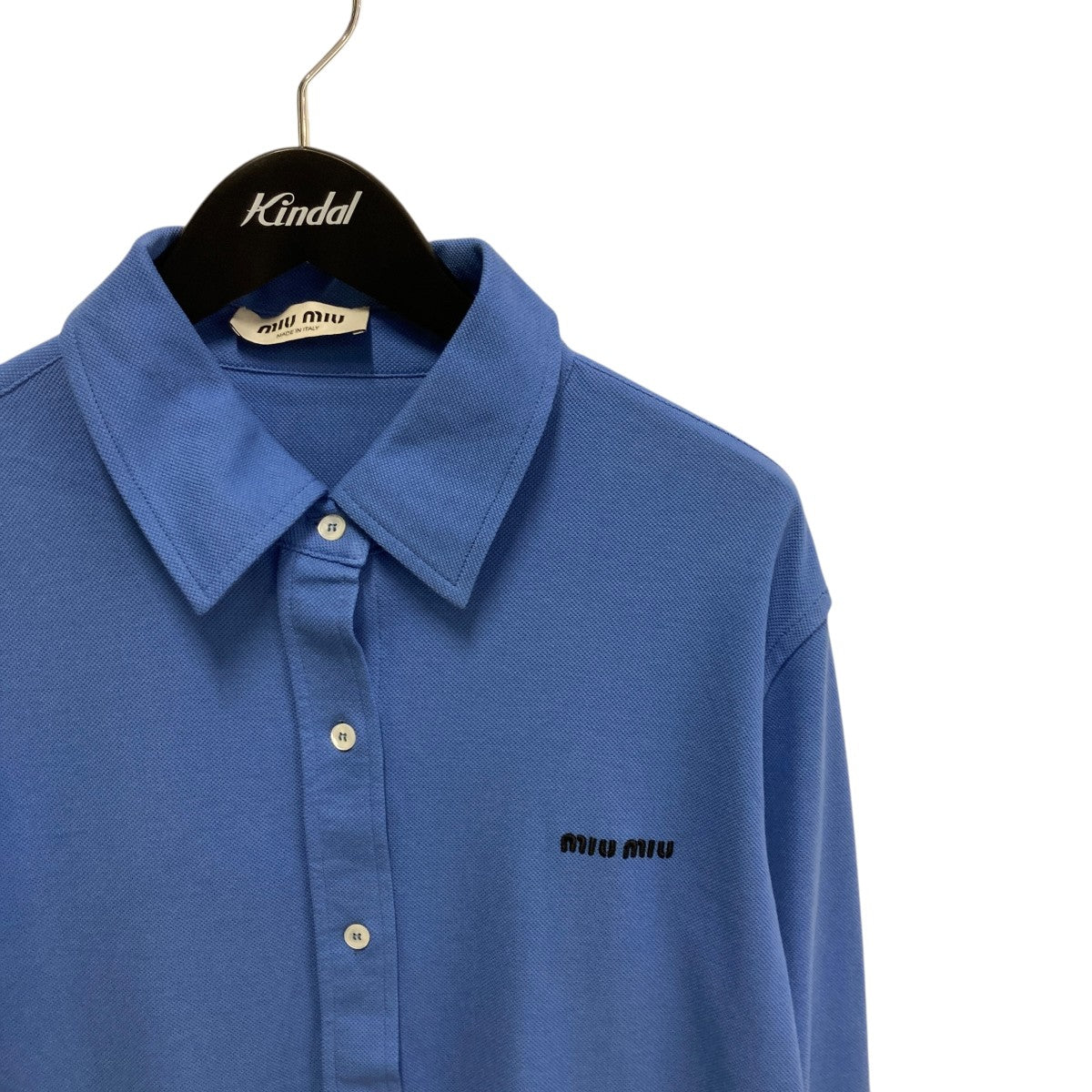 MIU MIU(ミュウミュウ) 25AWPeriwinkle Blue Cotton Pique Shirtシャツ 
