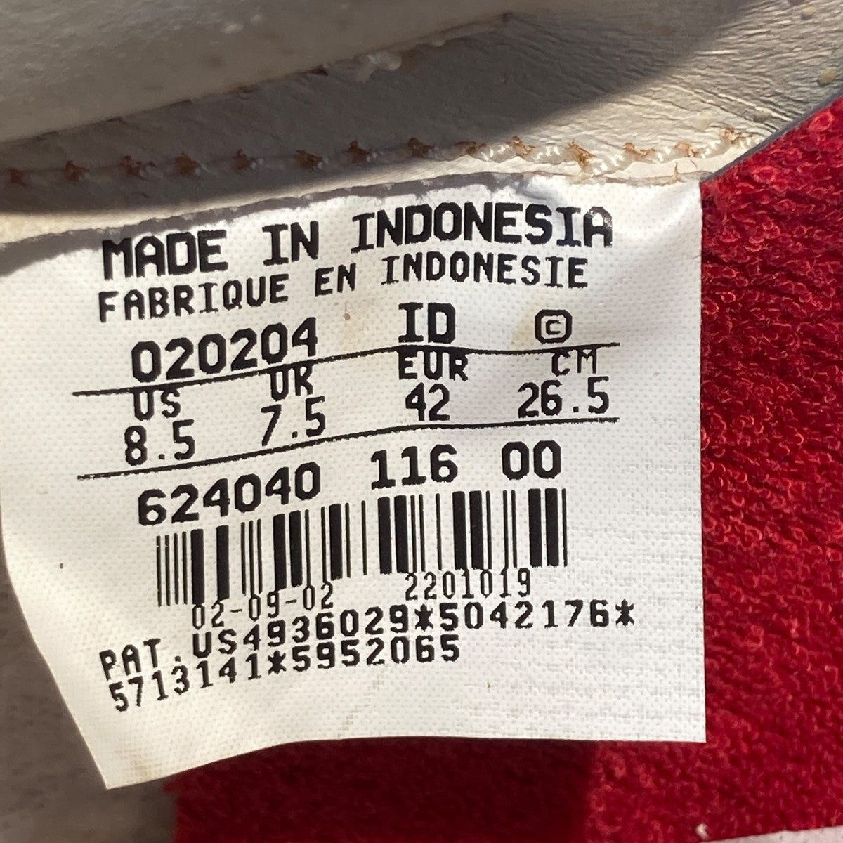 2002AIR FORCE1 LOW I BELIEVE 達磨ローカットスニーカー624040-116