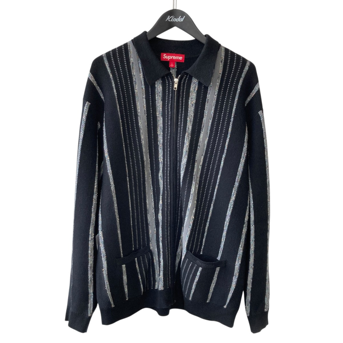 Supreme 24AWSpeckle Stripe Zip Up Cardiganストライプジップアップカーディガン 古着・中古-1枚目のアイテム画像