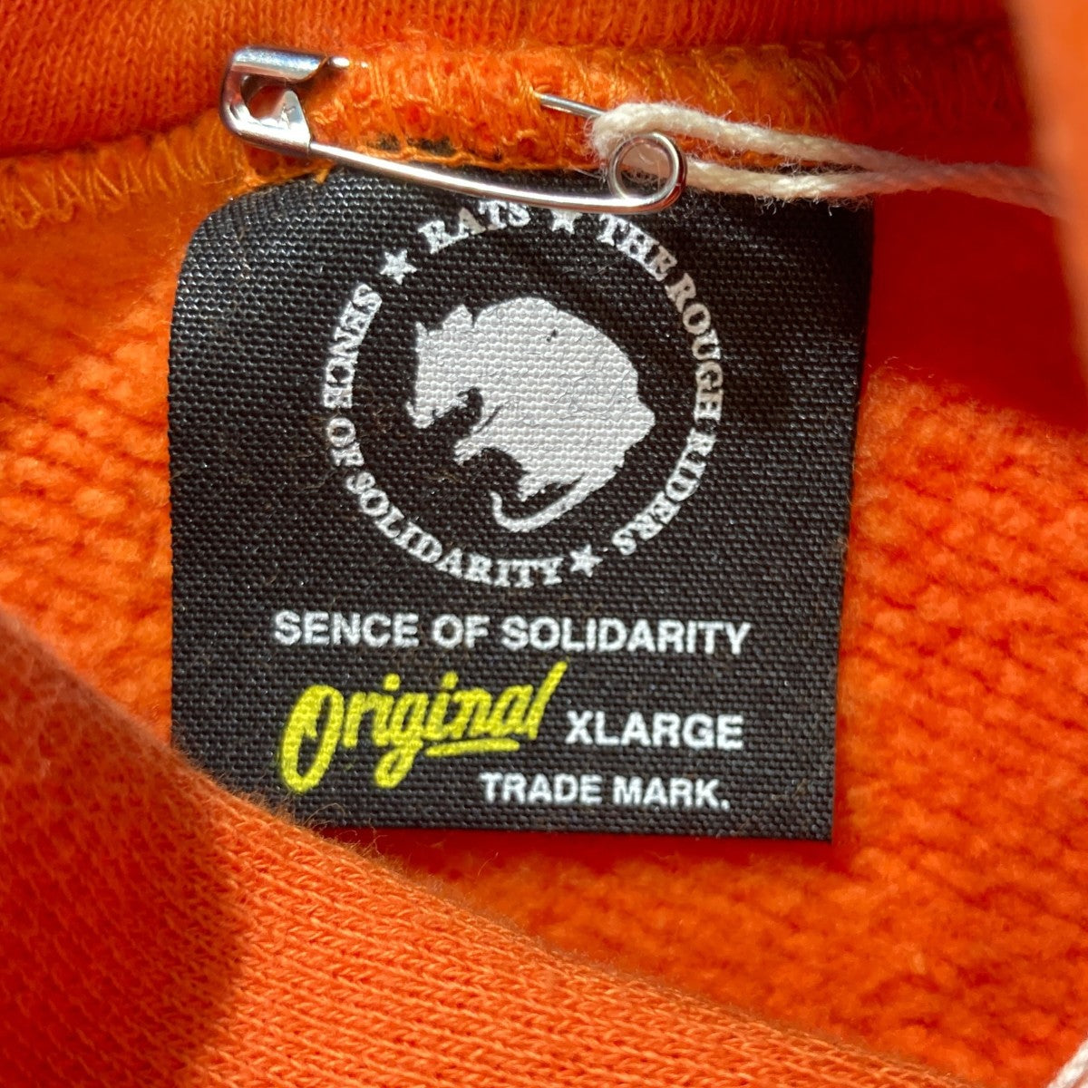 RATS CROSS NECK HOODIE BLACK TAGプルオーバーパーカー23 RTC-1201 古着・中古-5枚目のアイテム画像