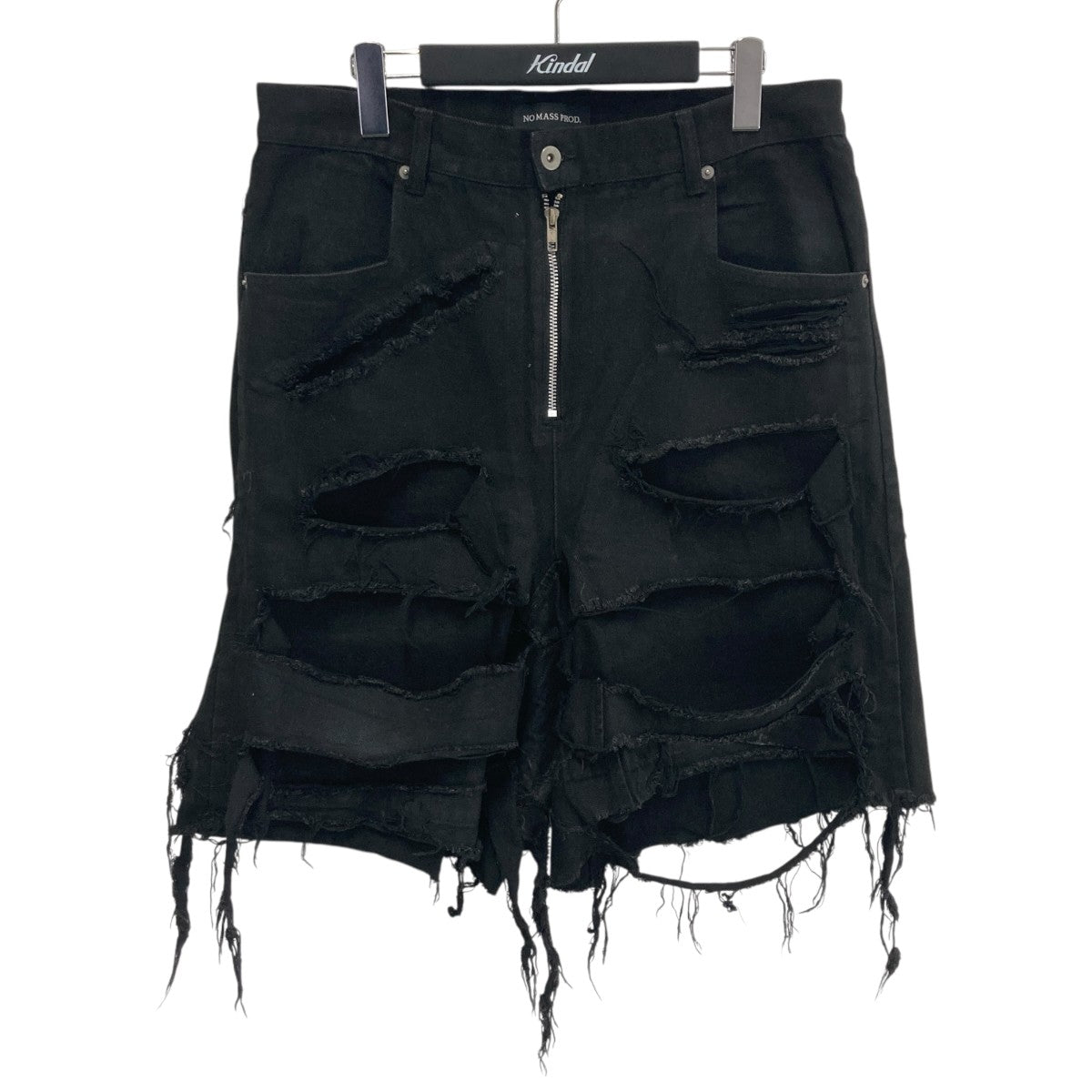 NO MASS PROD 05GLM BROKEN DENIMハーフパンツ 古着・中古-1枚目のアイテム画像