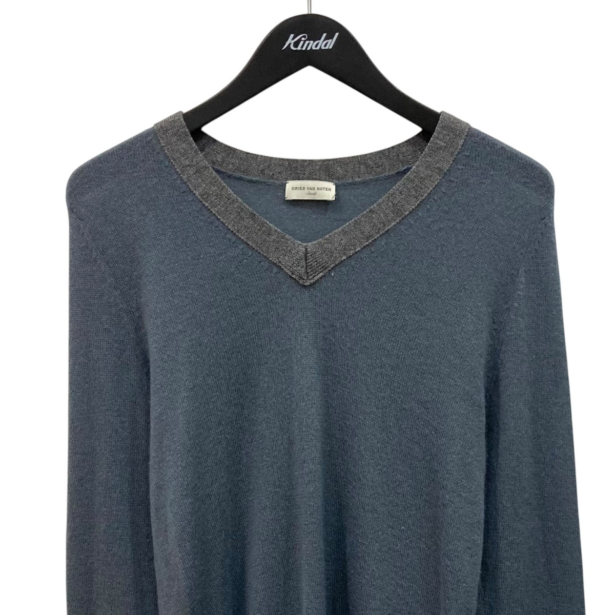 DRIES VAN NOTEN Vネックニット 古着・中古-2枚目のアイテム画像