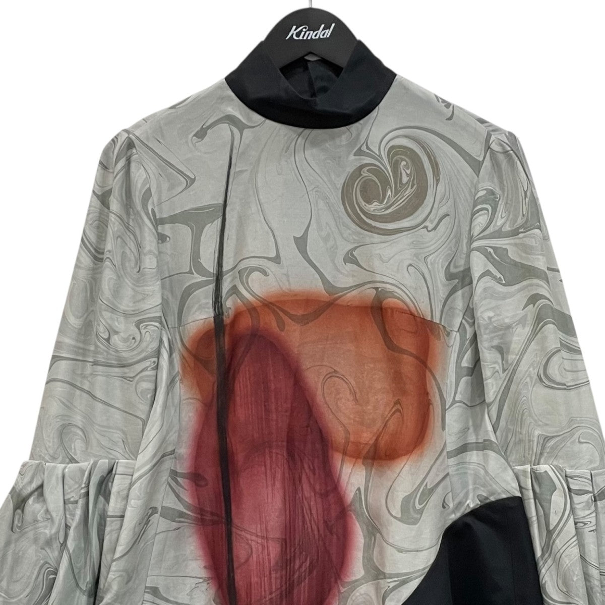 mame kurogouchi Silk Wool Marbling TunicチュニックMM25FW-SH079 古着・中古-3枚目のアイテム画像
