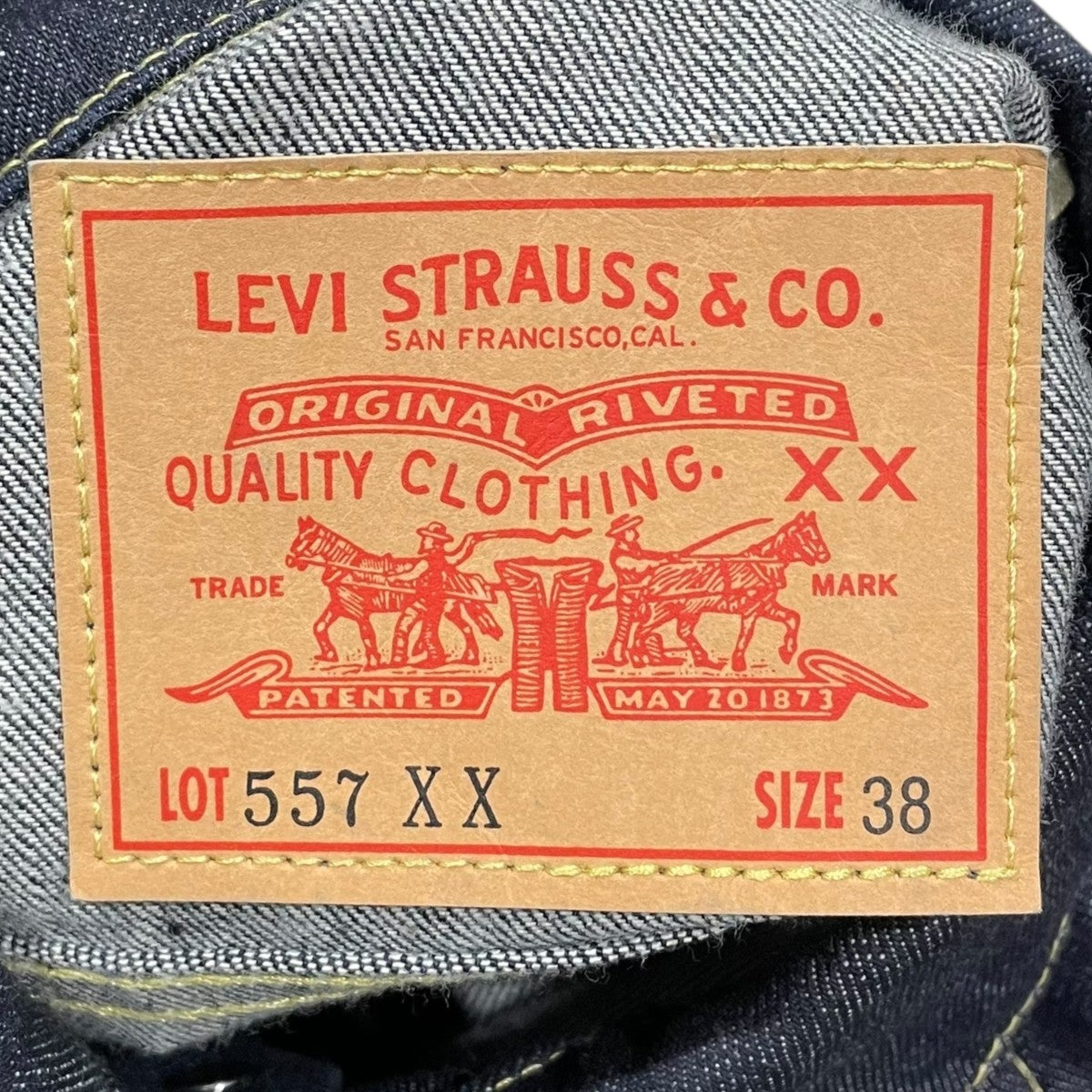 LEVI’S デニムジャケット 557XX 61年モデル 日本製 BIG E 1961 TYPE III 557XX Trucker Jacket 74998-0003 古着・中古-6枚目のアイテム画像