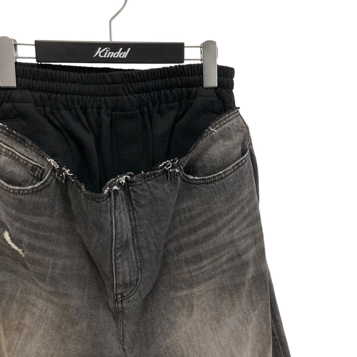 WE11DONE 26SSSWEATPANTS LAYERED DENIM PANTSデニムパンツWD-DP0-26-368-U-BK 古着・中古-3枚目のアイテム画像